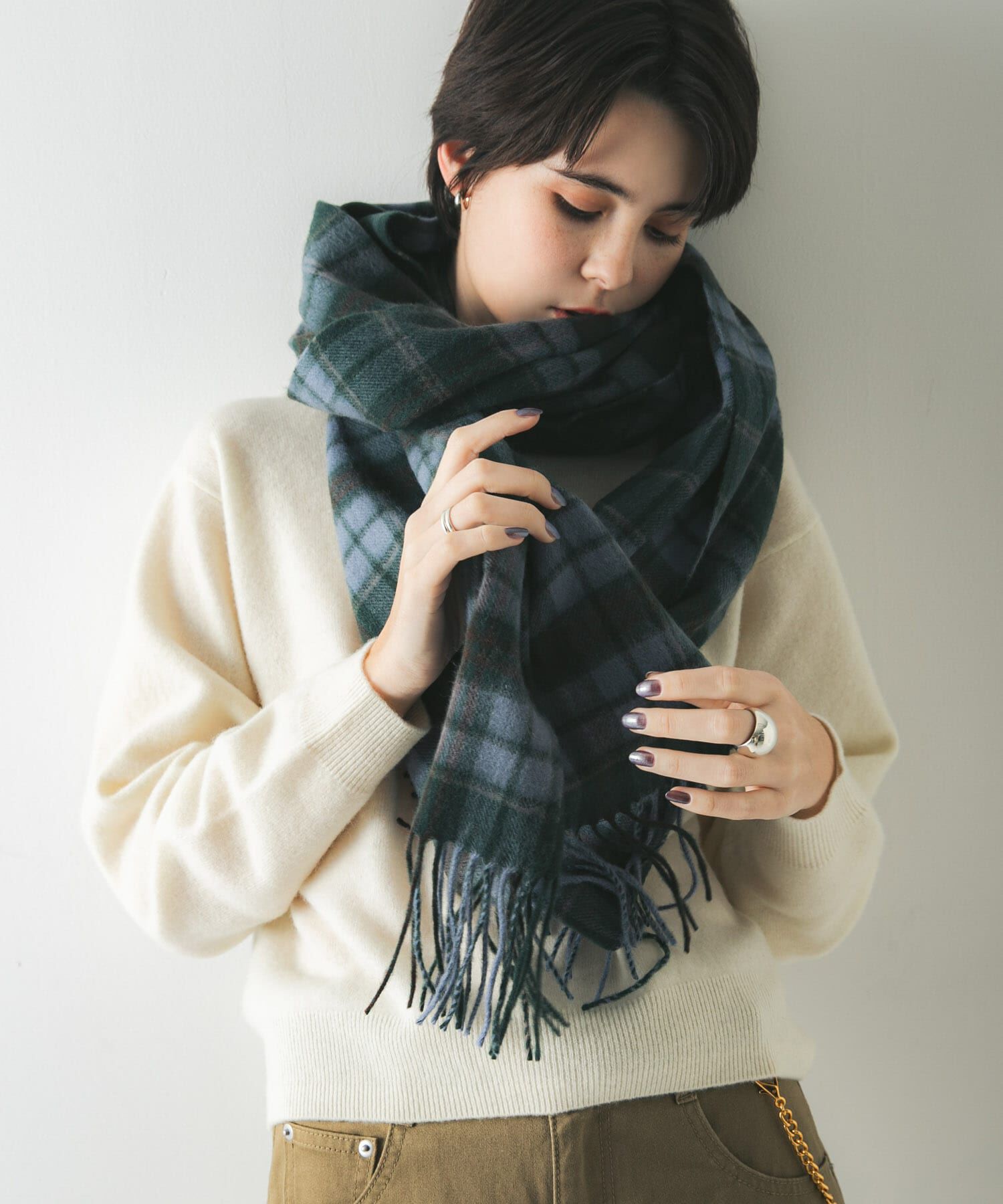 URBAN RESEARCH「ウールカシミヤストール」|ストール|グリーン