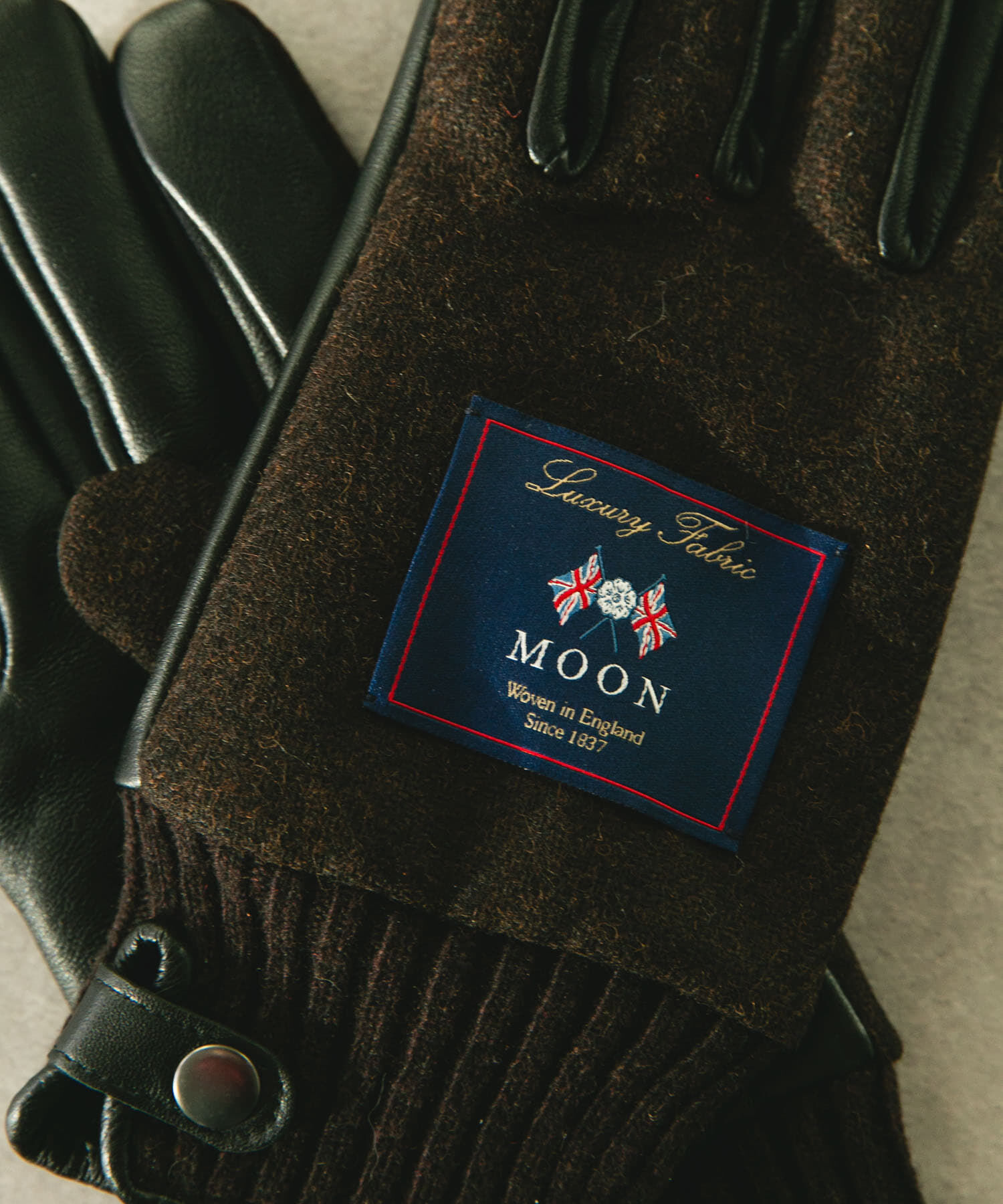 URBAN RESEARCH DOORS「MOONツイードレザーグローブ」|手袋|