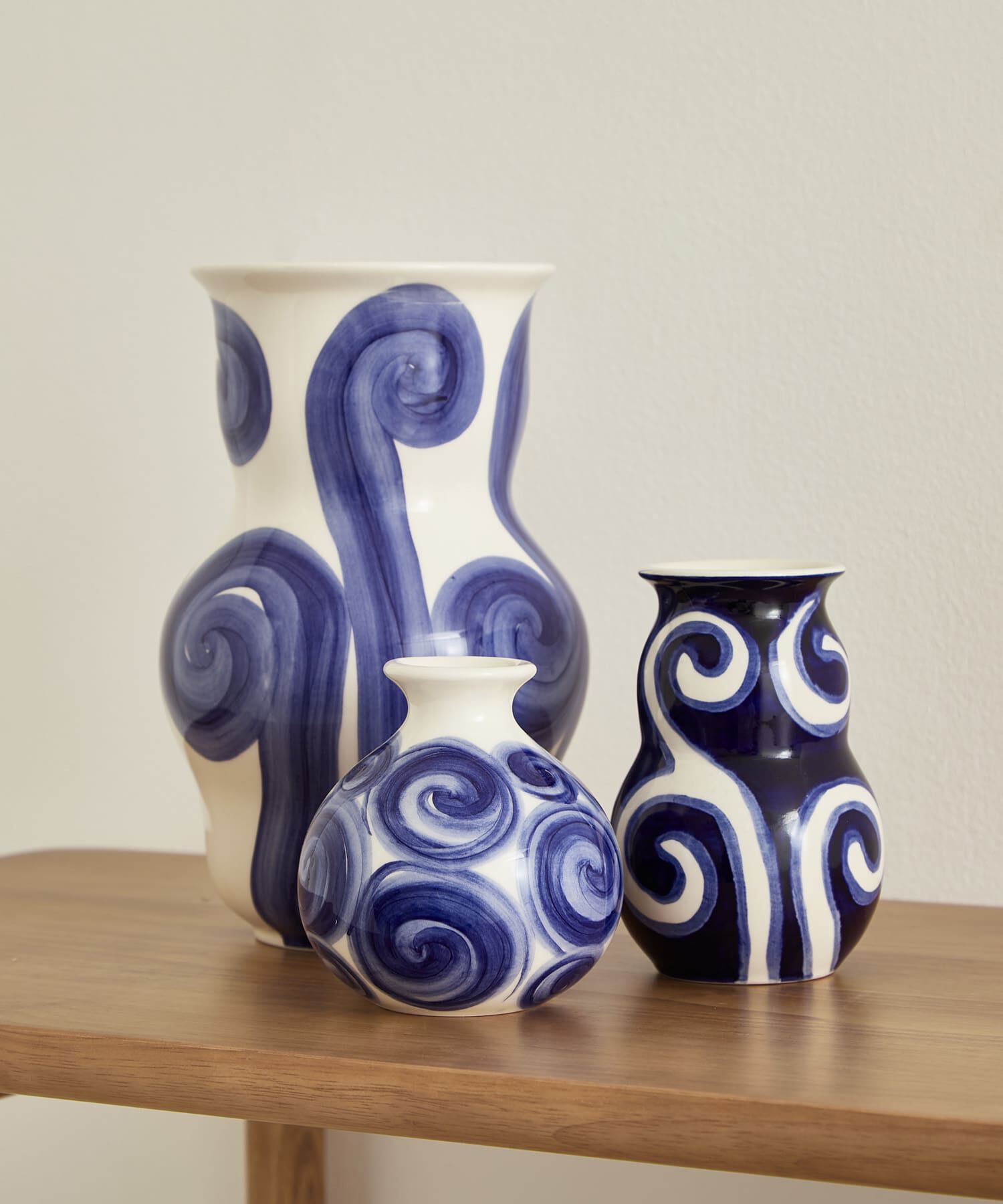 URBAN RESEARCH DOORS「KAHLER　Tulle ベース (ブルー) H10.5cm」|フラワーベース|