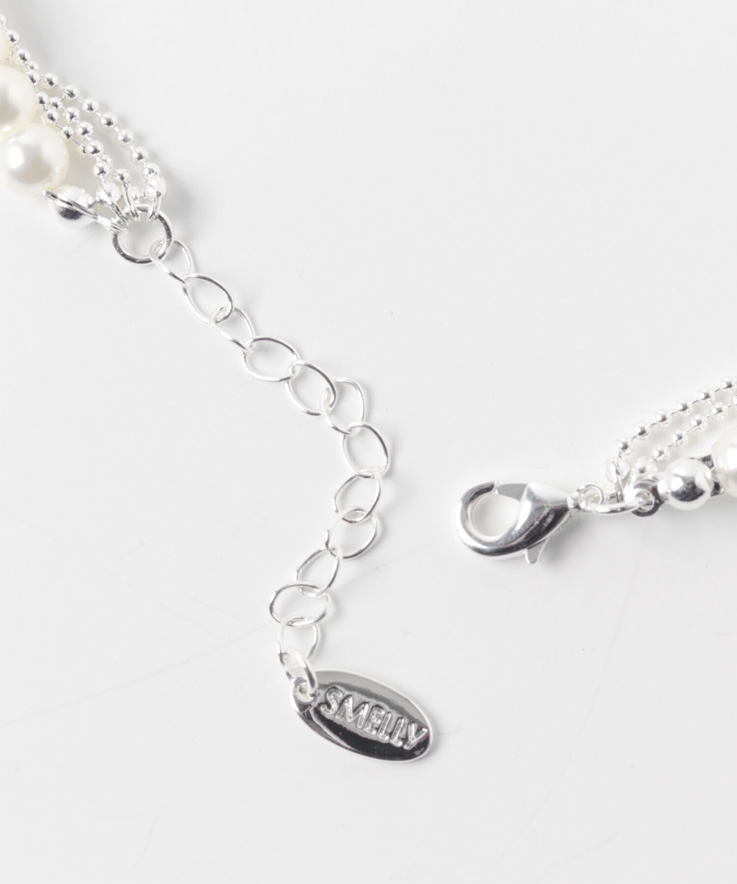 SMELLY「パールチェーンレイヤードネックレス」|ネックレス|