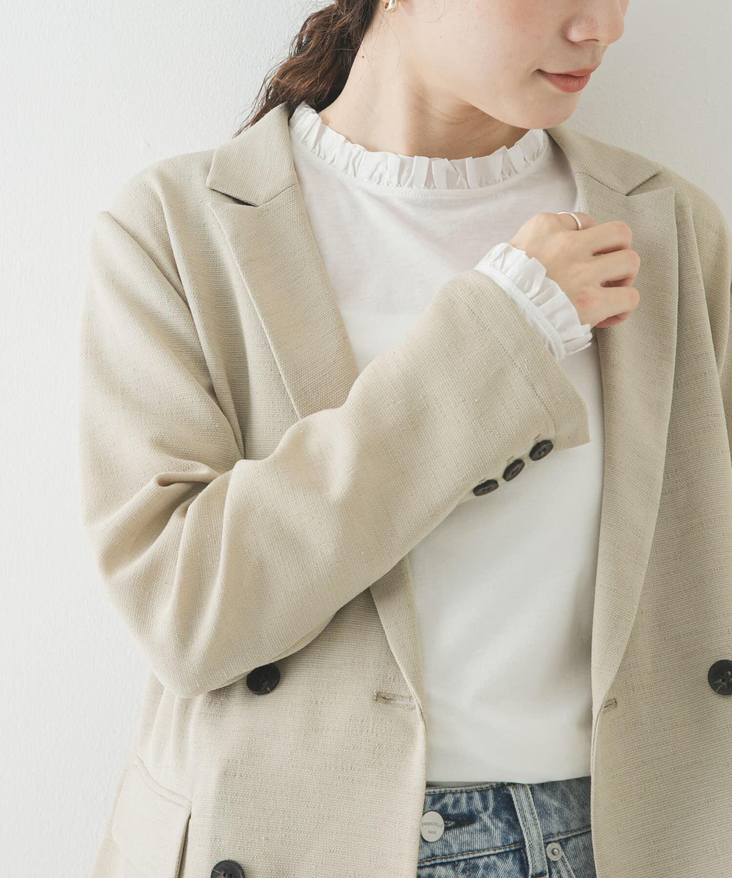 URBAN RESEARCH「フリルデザインシアーカットソー」|Tシャツ・カットソー|