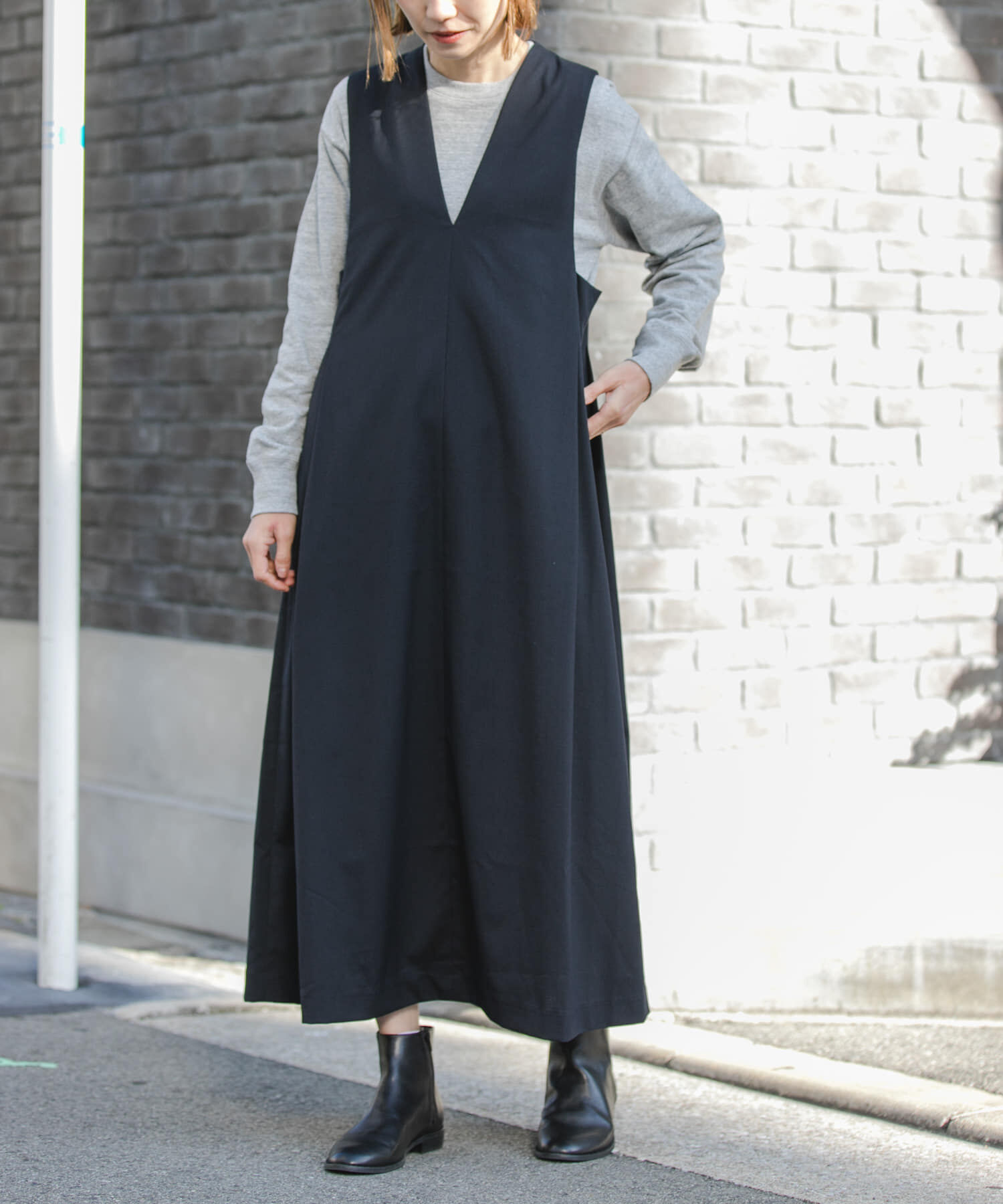 URBAN RESEARCH DOORS「FORK&SPOON　キャリーマンジャンパースカート」|ワンピース|