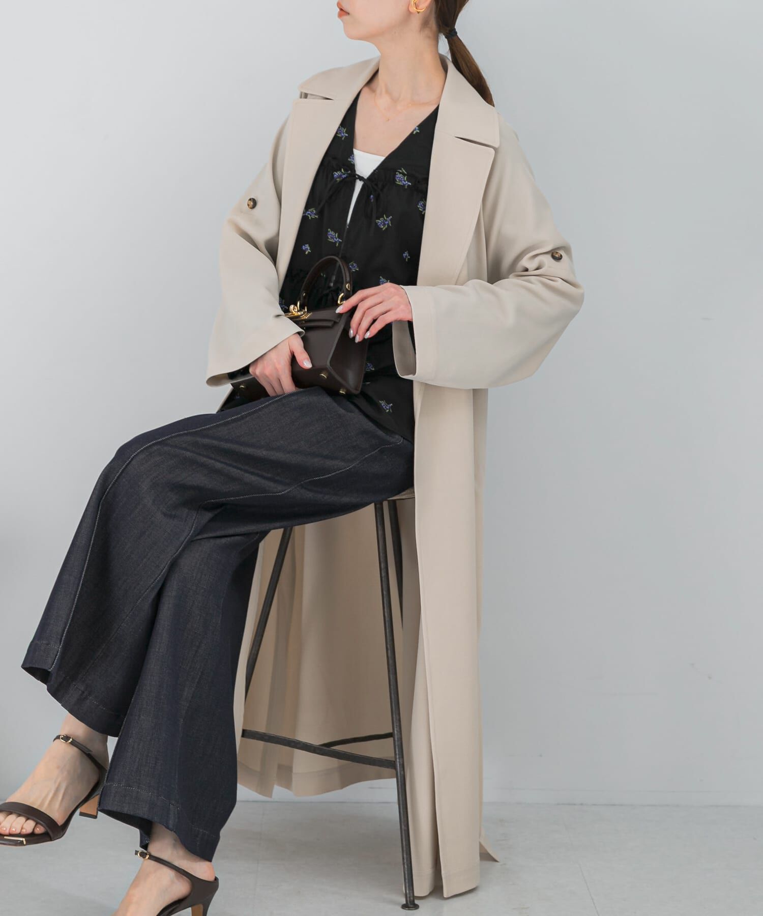 URBAN RESEARCH ROSSO「撥水 ロングガウンコート」|トレンチコート|