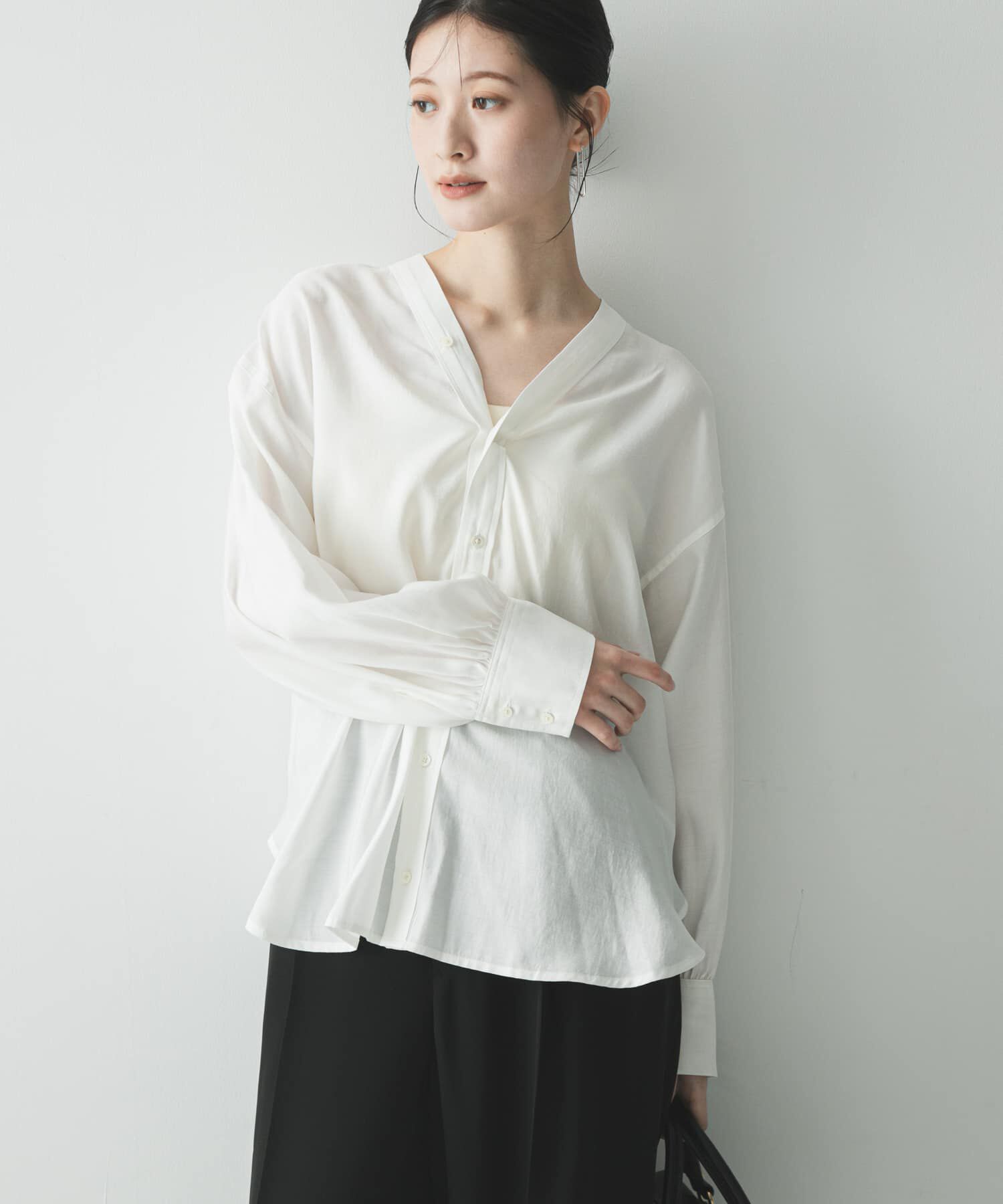 URBAN RESEARCH「ブロードカラーレスブラウス」|シャツ・ブラウス|