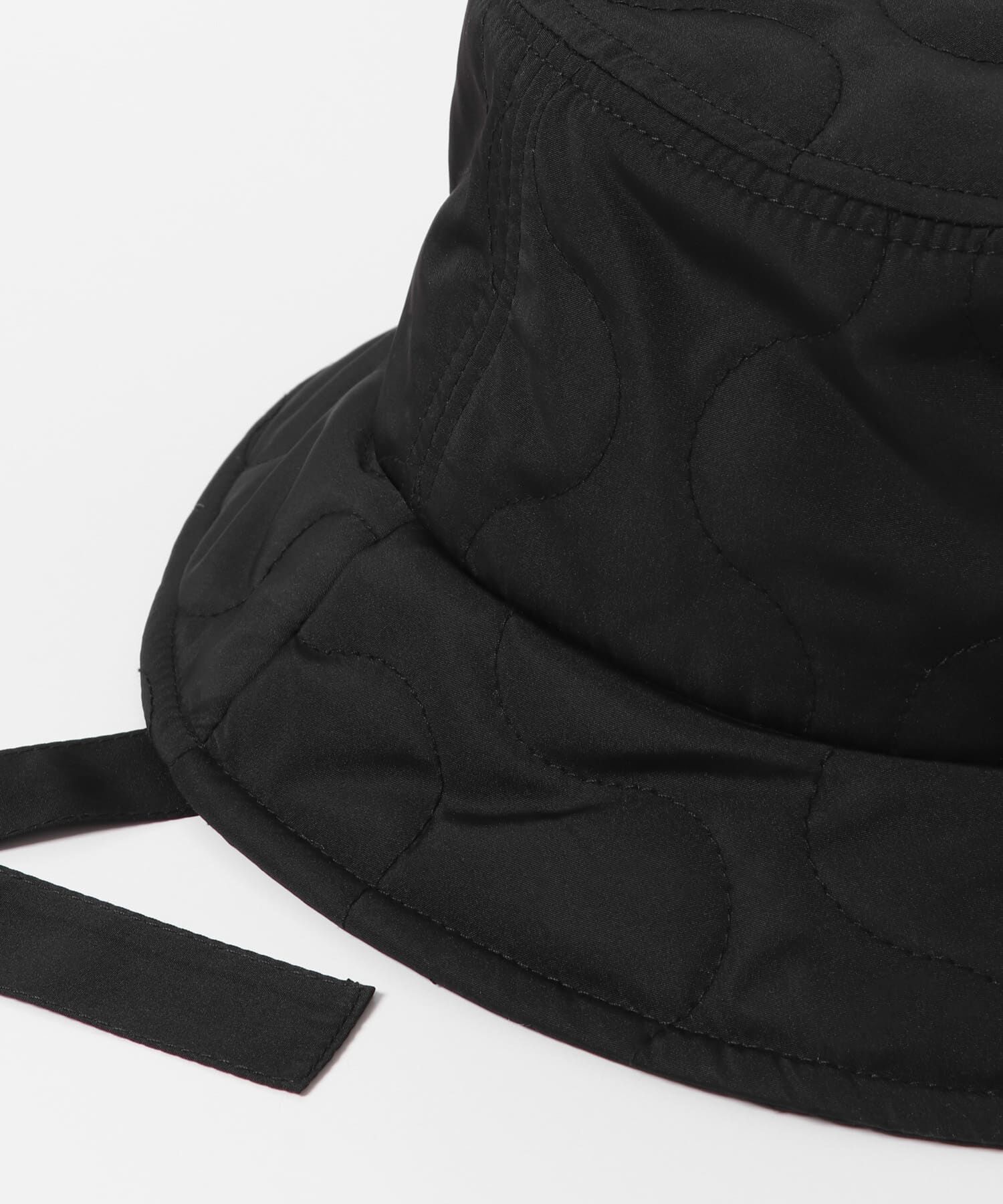  「リボン付きキルティングバケットHAT」|ハット|