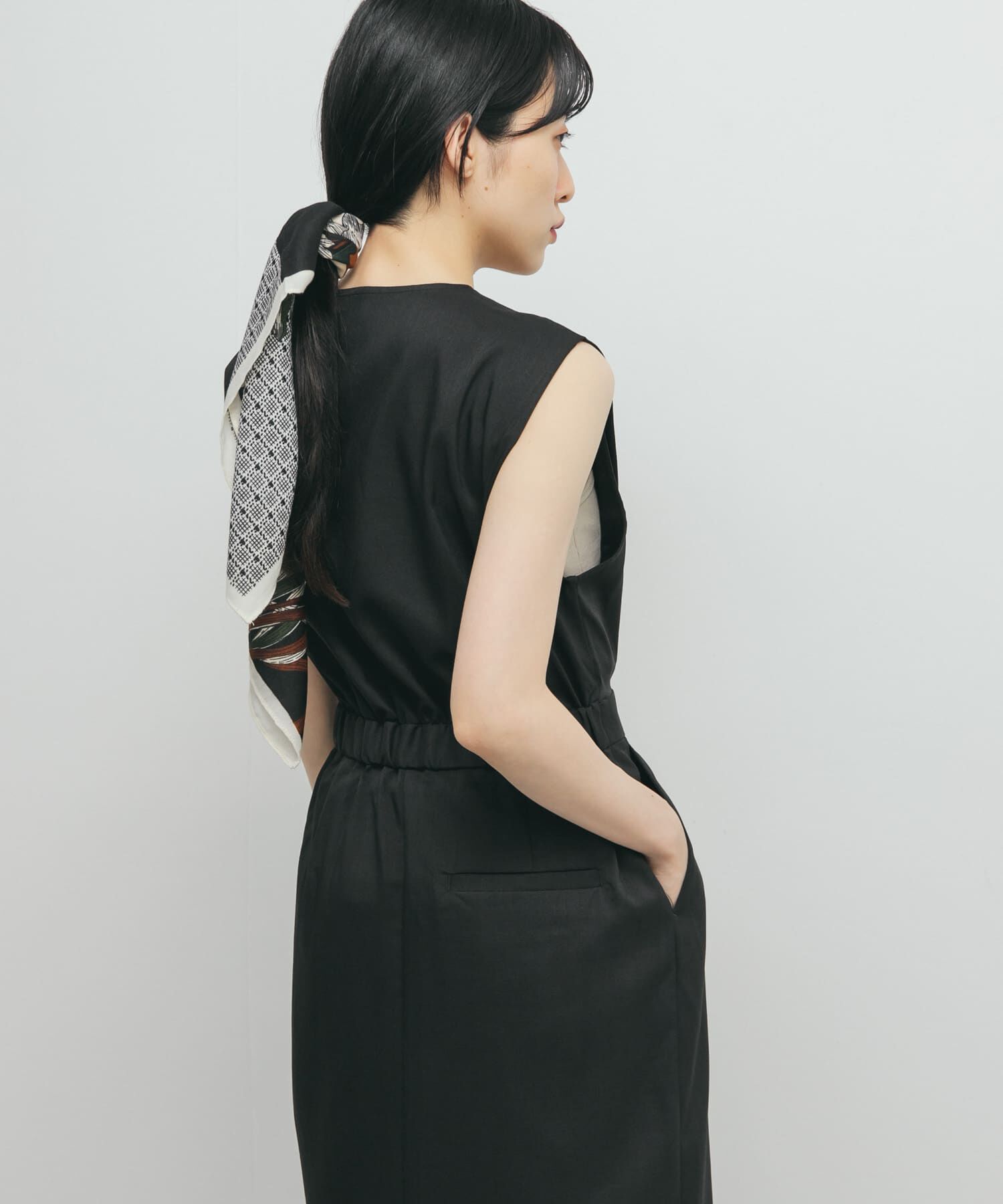  「カシュクールラップジャンパースカート」|ワンピース|