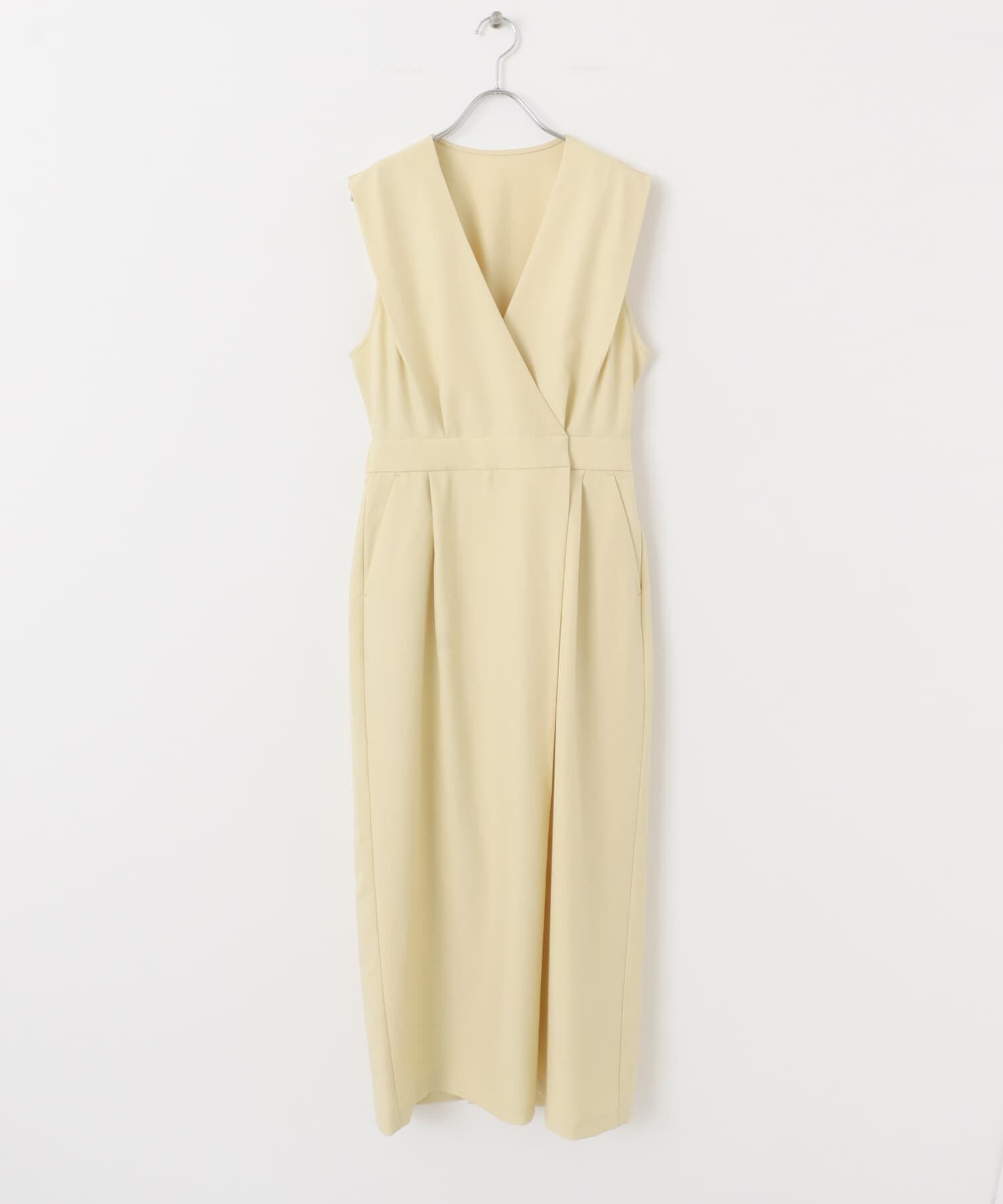  「カシュクールラップジャンパースカート」|ワンピース|