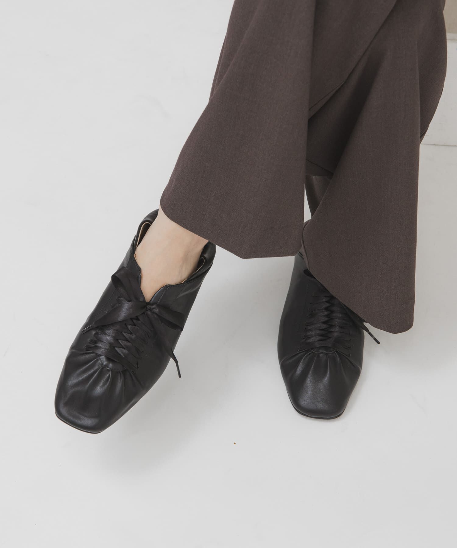  「サテンリボンギャザーシューズ」|その他|