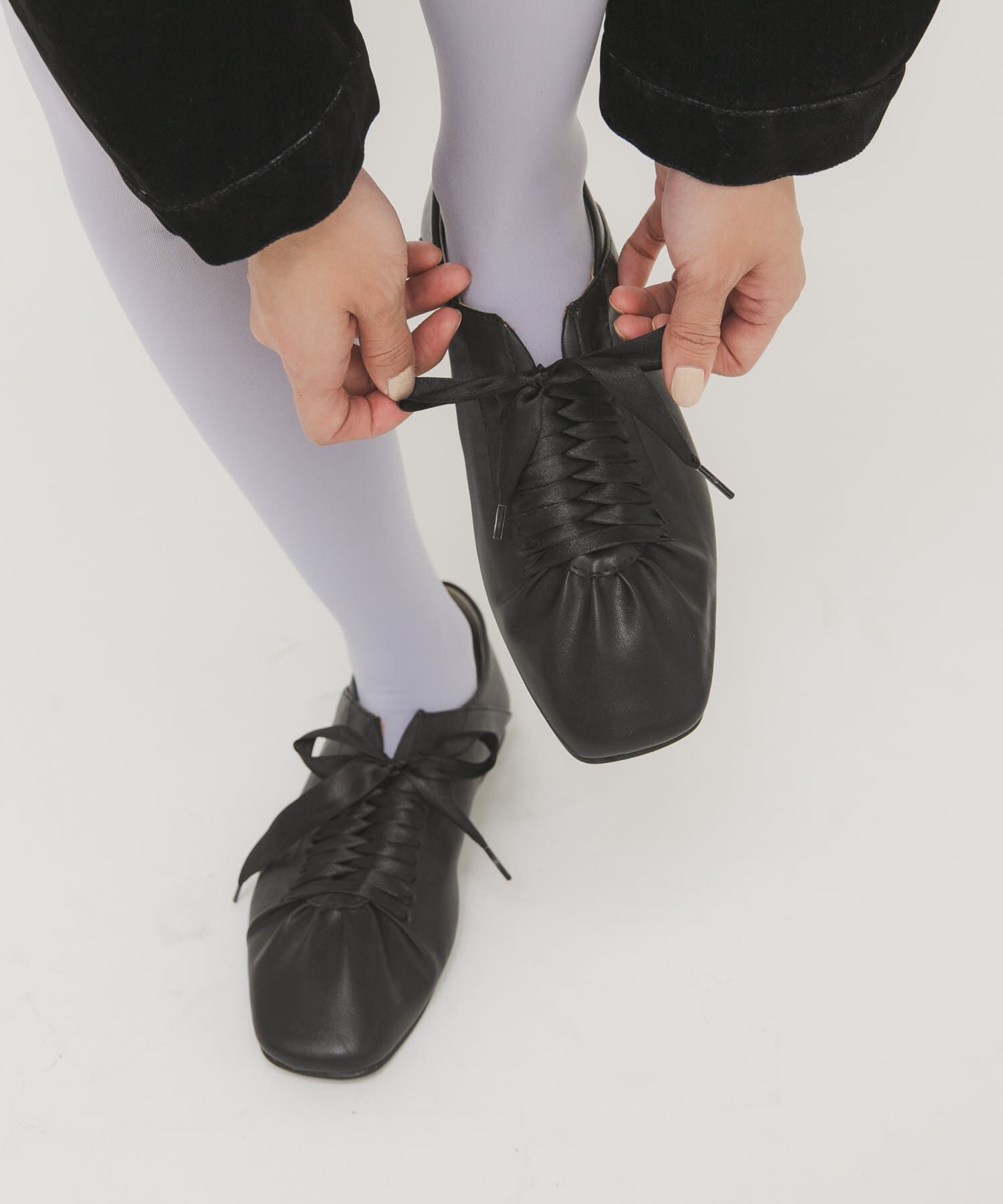  「サテンリボンギャザーシューズ」|その他|