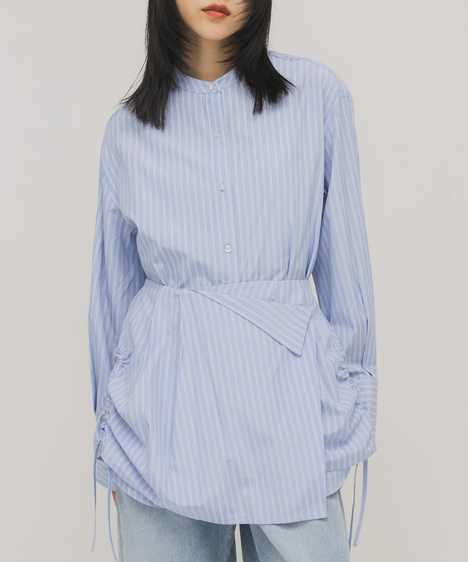  「スカートビスチェSETシャツ」|シャツ・ブラウス|ブルー系その他