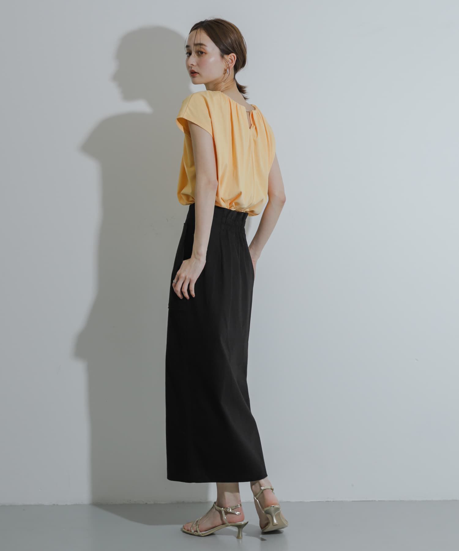 SENSE OF PLACE by URBAN RESEARCH「クールタッチフレンチスリーブタックブラウスTシャツ」|Tシャツ・カットソー|