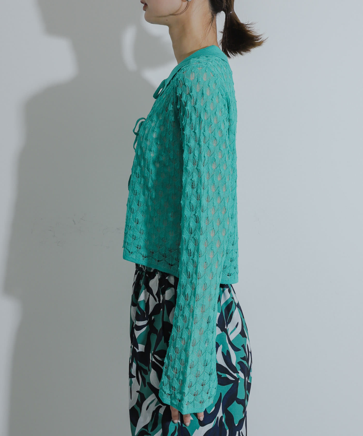 SENSE OF PLACE by URBAN RESEARCH「トゲトゲニットリボンカーディガン」|カーディガン|