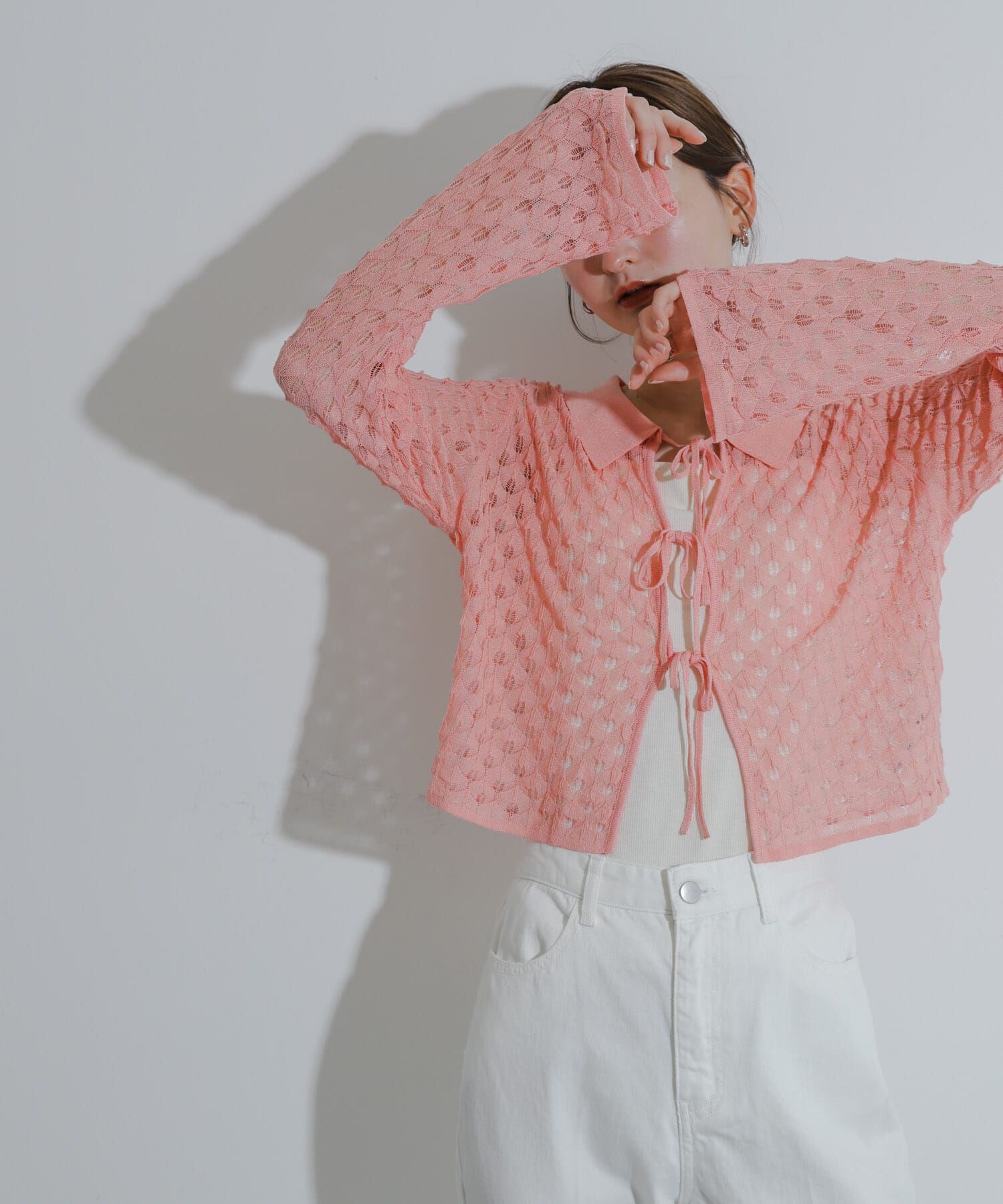 SENSE OF PLACE by URBAN RESEARCH「トゲトゲニットリボンカーディガン」|カーディガン|