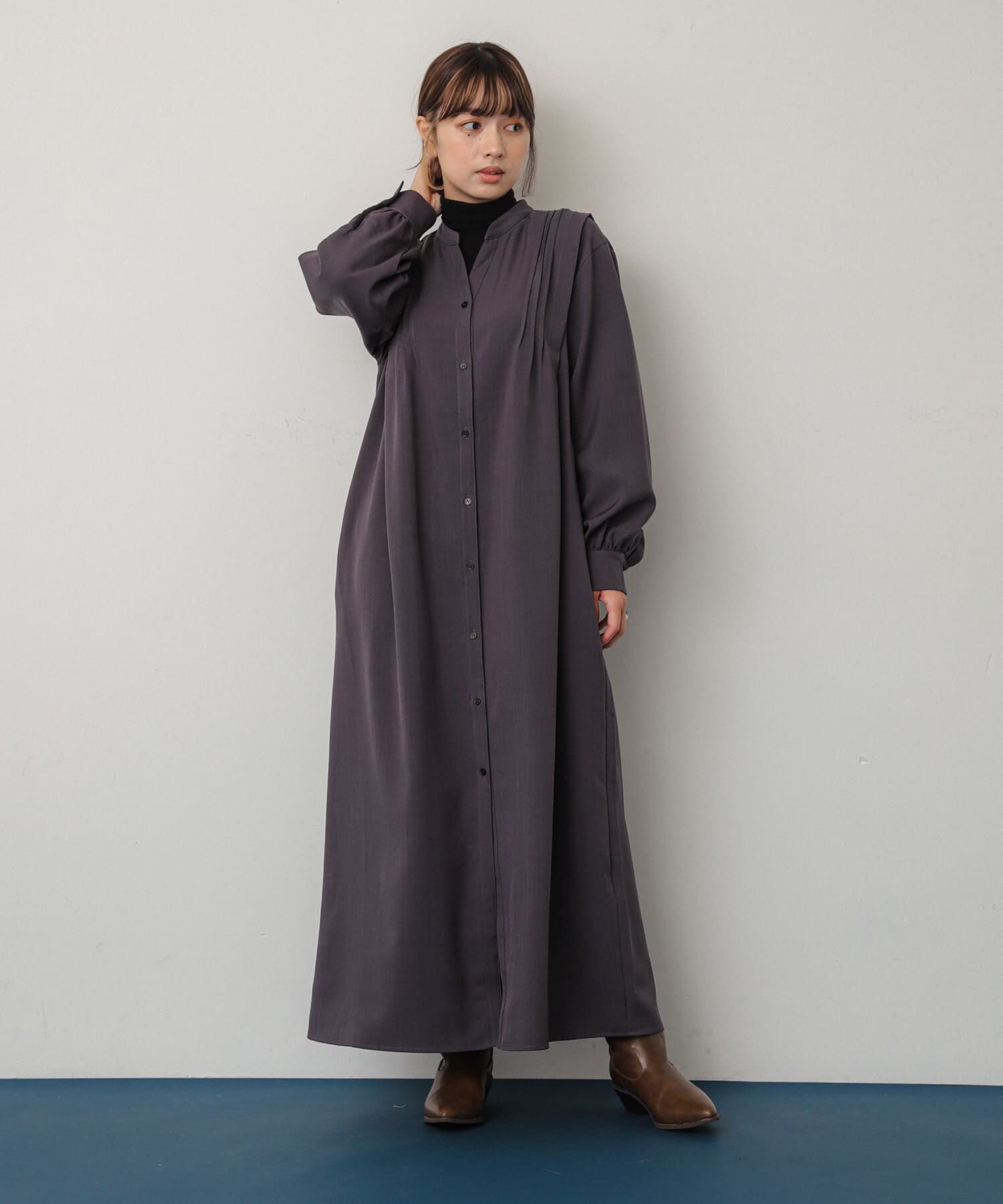 SENSE OF PLACE by URBAN RESEARCH「『Shortサイズあり』タックシャツワンピース」|ワンピース|