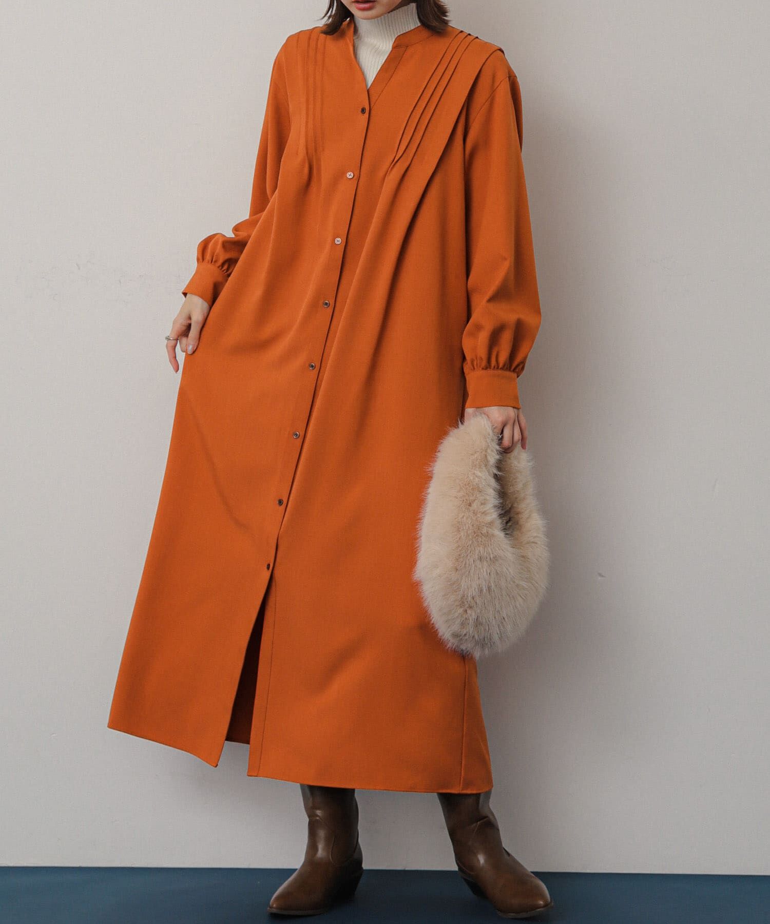 SENSE OF PLACE by URBAN RESEARCH「『Shortサイズあり』タックシャツワンピース」|ワンピース|