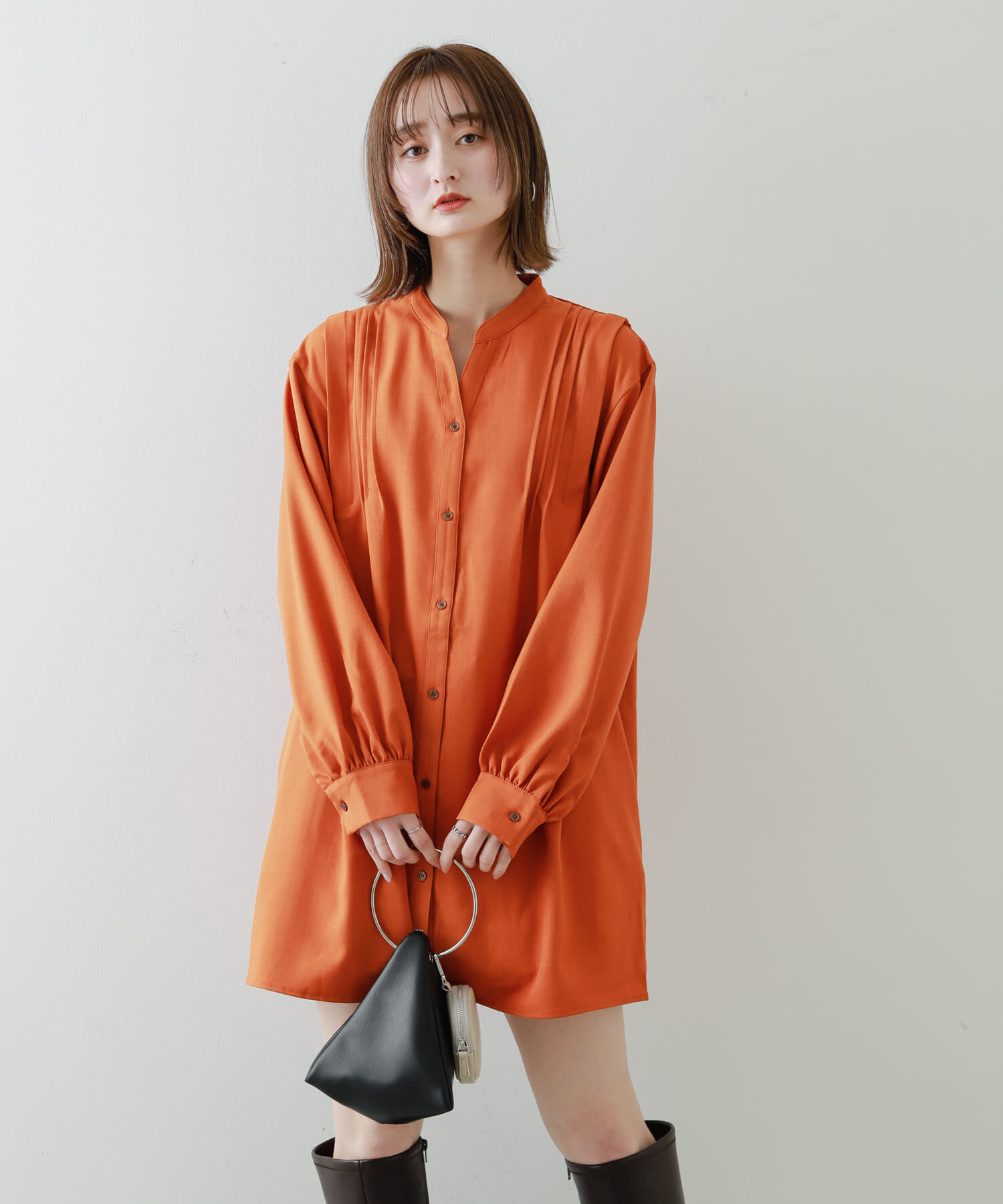 SENSE OF PLACE by URBAN RESEARCH「『Shortサイズあり』タックシャツワンピース」|ワンピース|