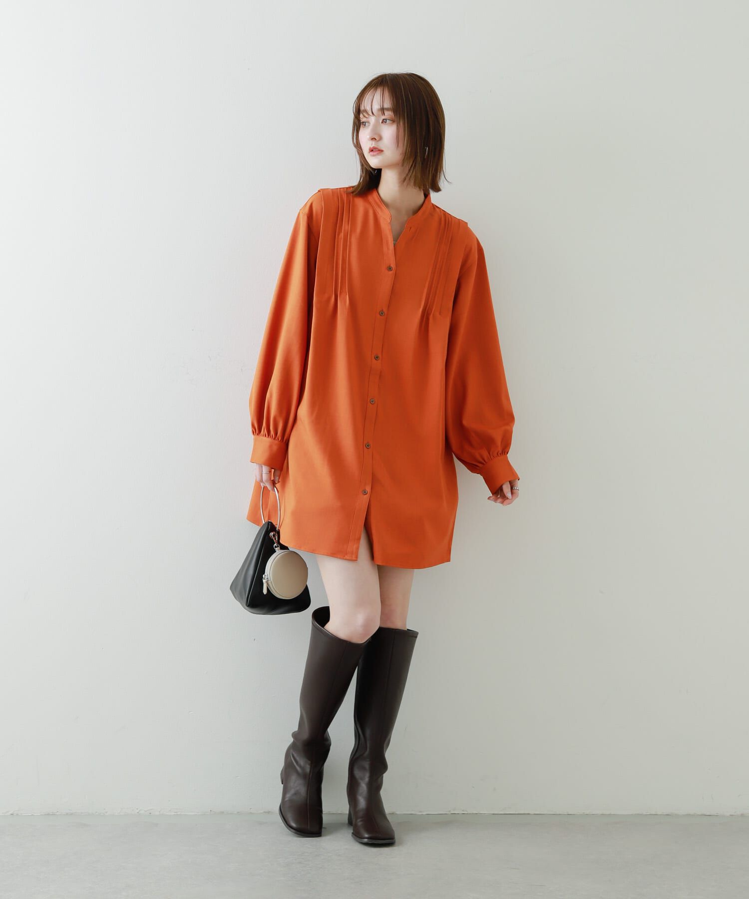 SENSE OF PLACE by URBAN RESEARCH「『Shortサイズあり』タックシャツワンピース」|ワンピース|