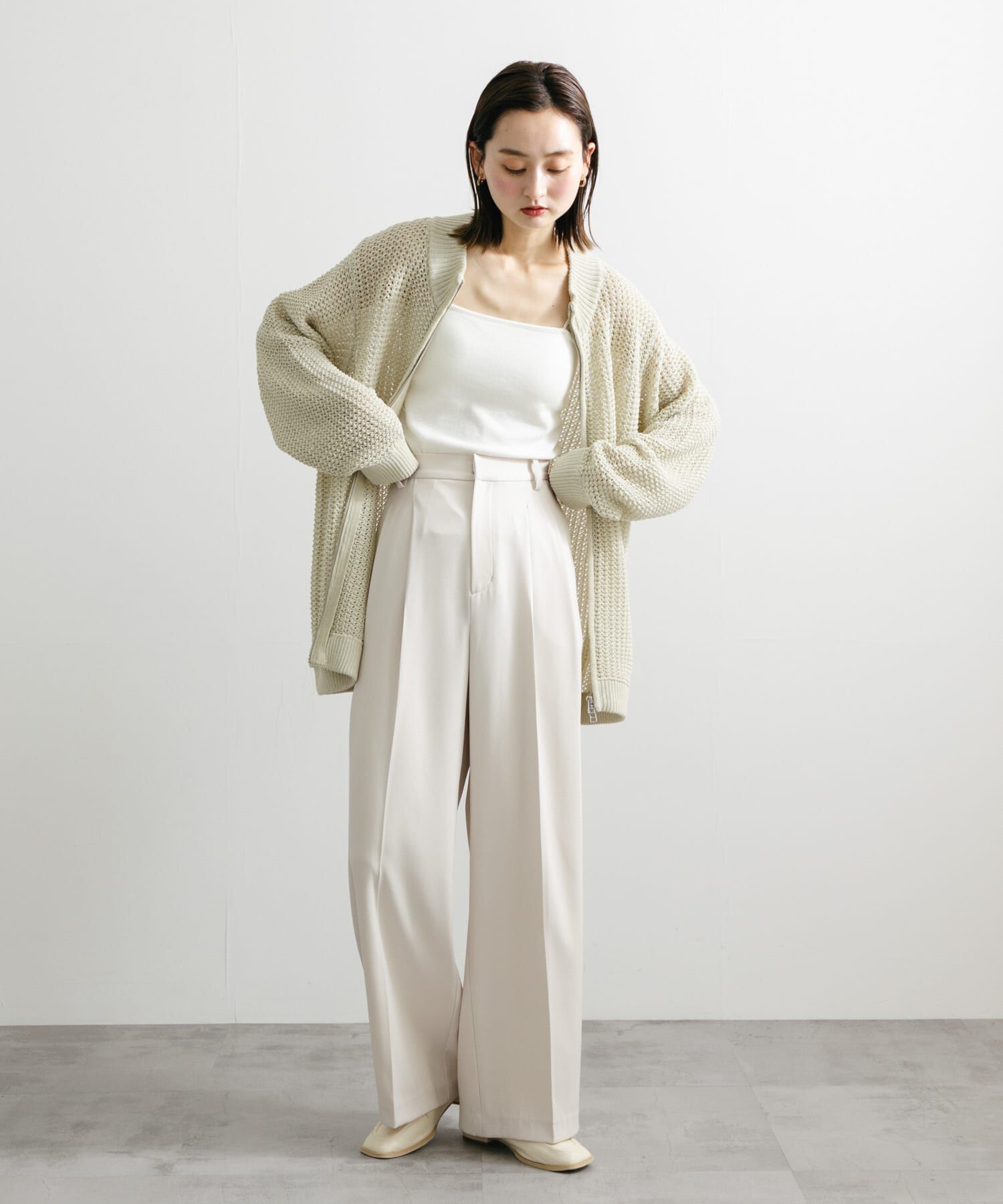 SENSE OF PLACE by URBAN RESEARCH「『ユニセックス』『洗濯可』シアーメッシュドライバーズカーディガン」|カーディガン|