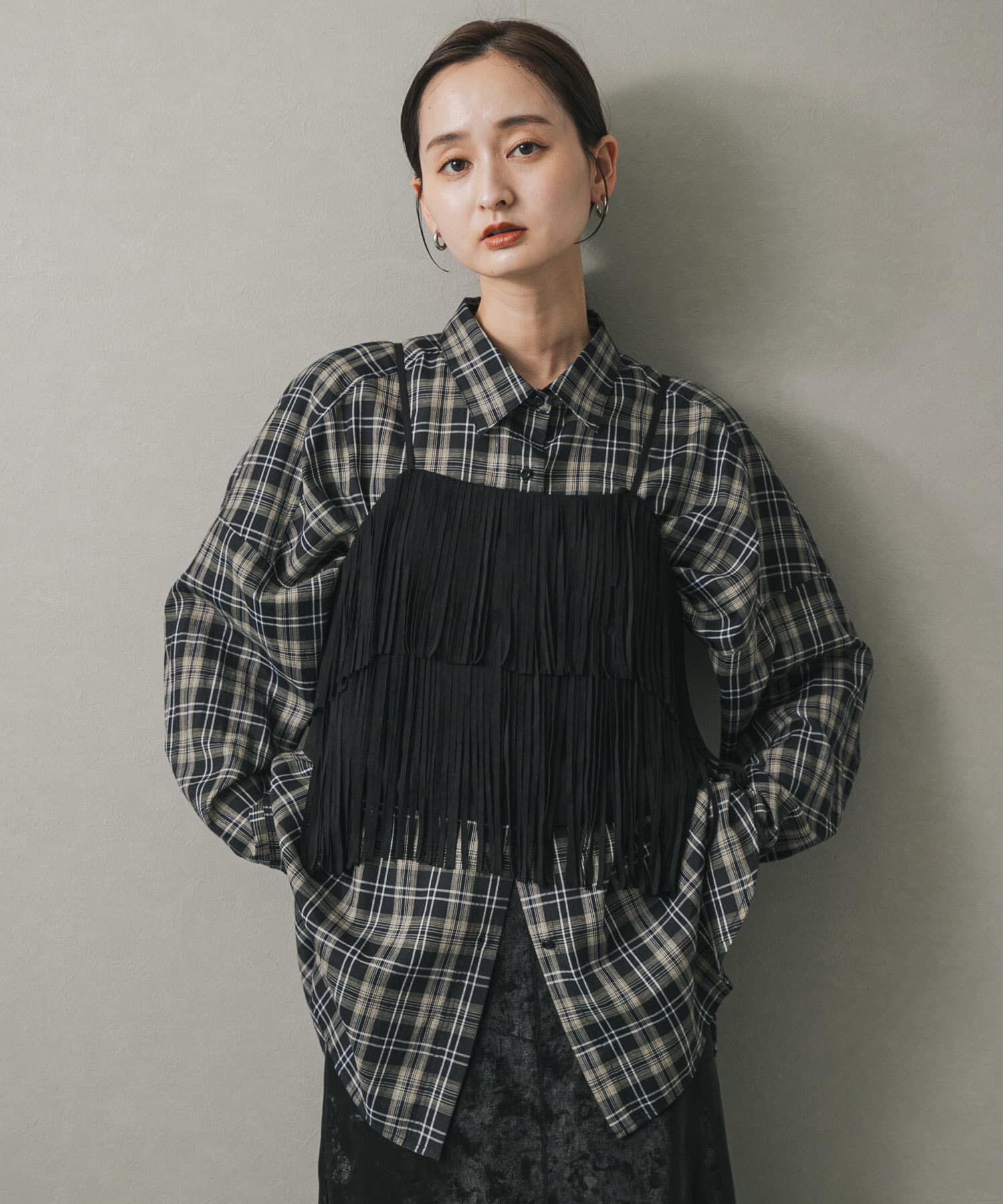 SENSE OF PLACE by URBAN RESEARCH「FSフリンジキャミトップ」|キャミソール|