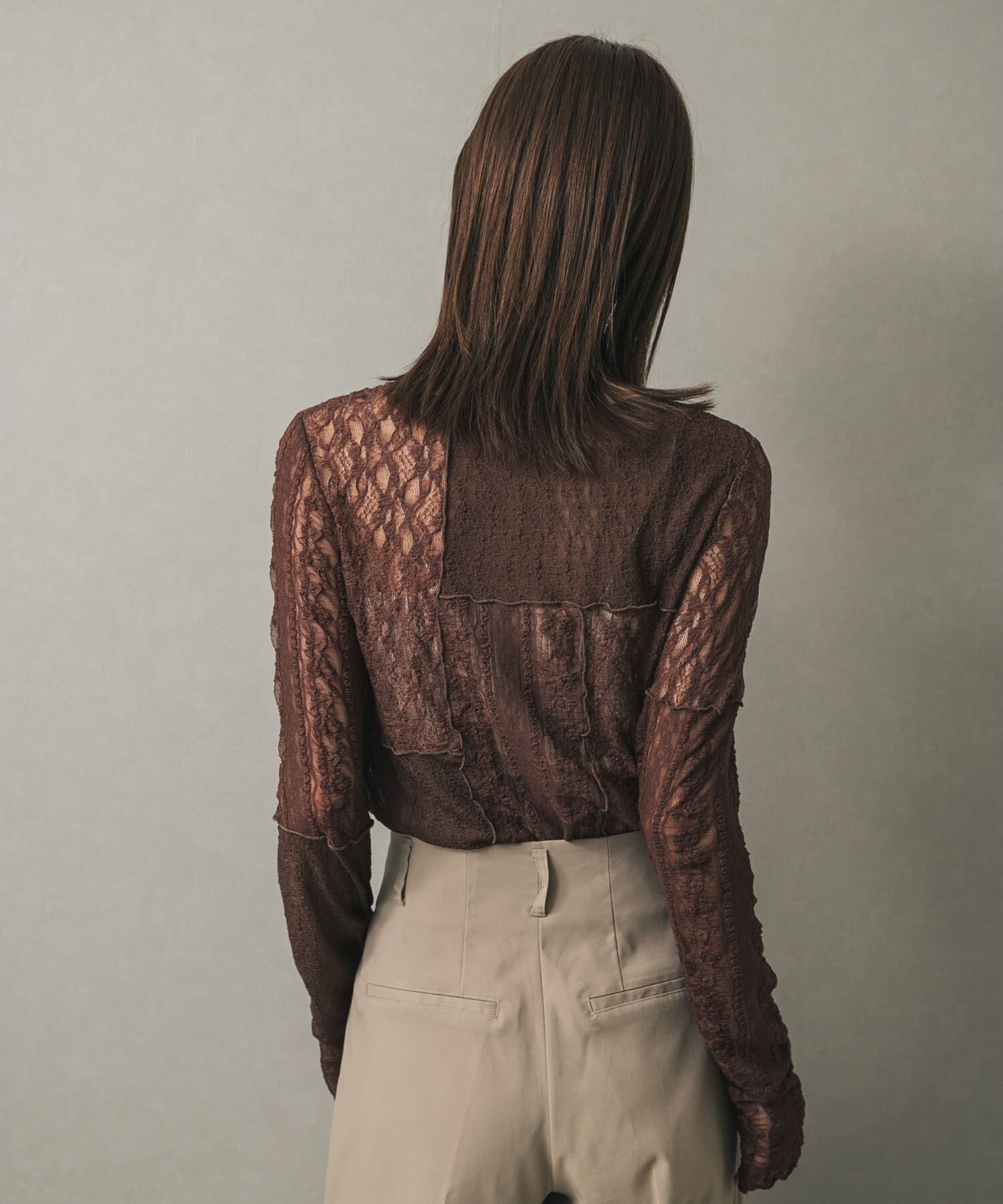 SENSE OF PLACE by URBAN RESEARCH「パッチワークレーストップ」|Tシャツ・カットソー|