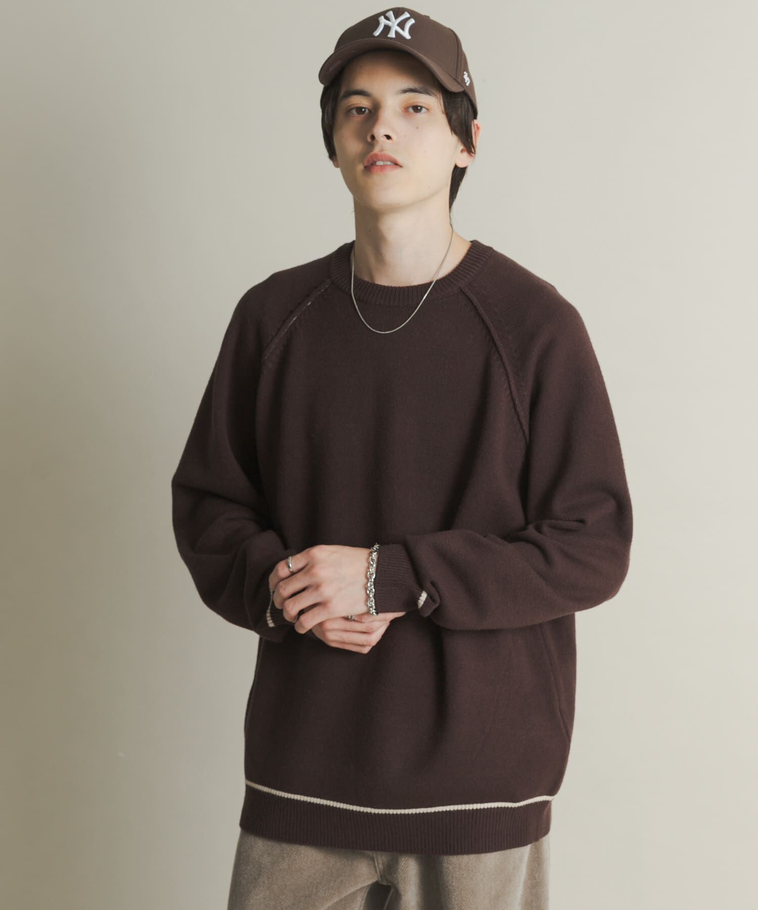 SENSE OF PLACE by URBAN RESEARCH「『一部WEB限定ｶﾗｰ』『洗濯可/毛玉防止』ｽﾄﾚｯﾁﾊｲｼｮｸﾗｲﾝﾆ」|ニット・セーター|