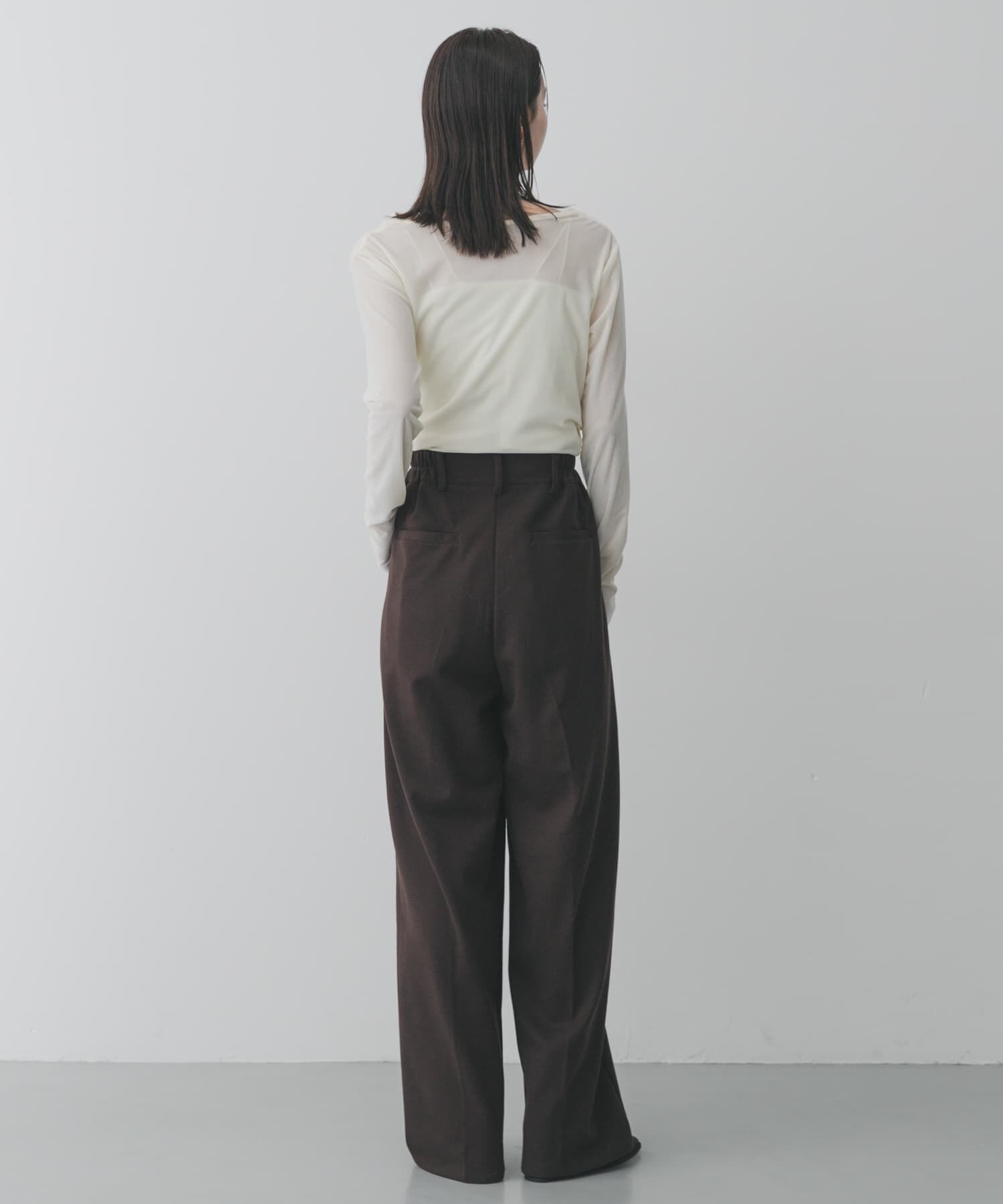 SENSE OF PLACE by URBAN RESEARCH「『BLACK, TALLサイズ/WEB限定』ジャージーストレートスラックス」|その他|