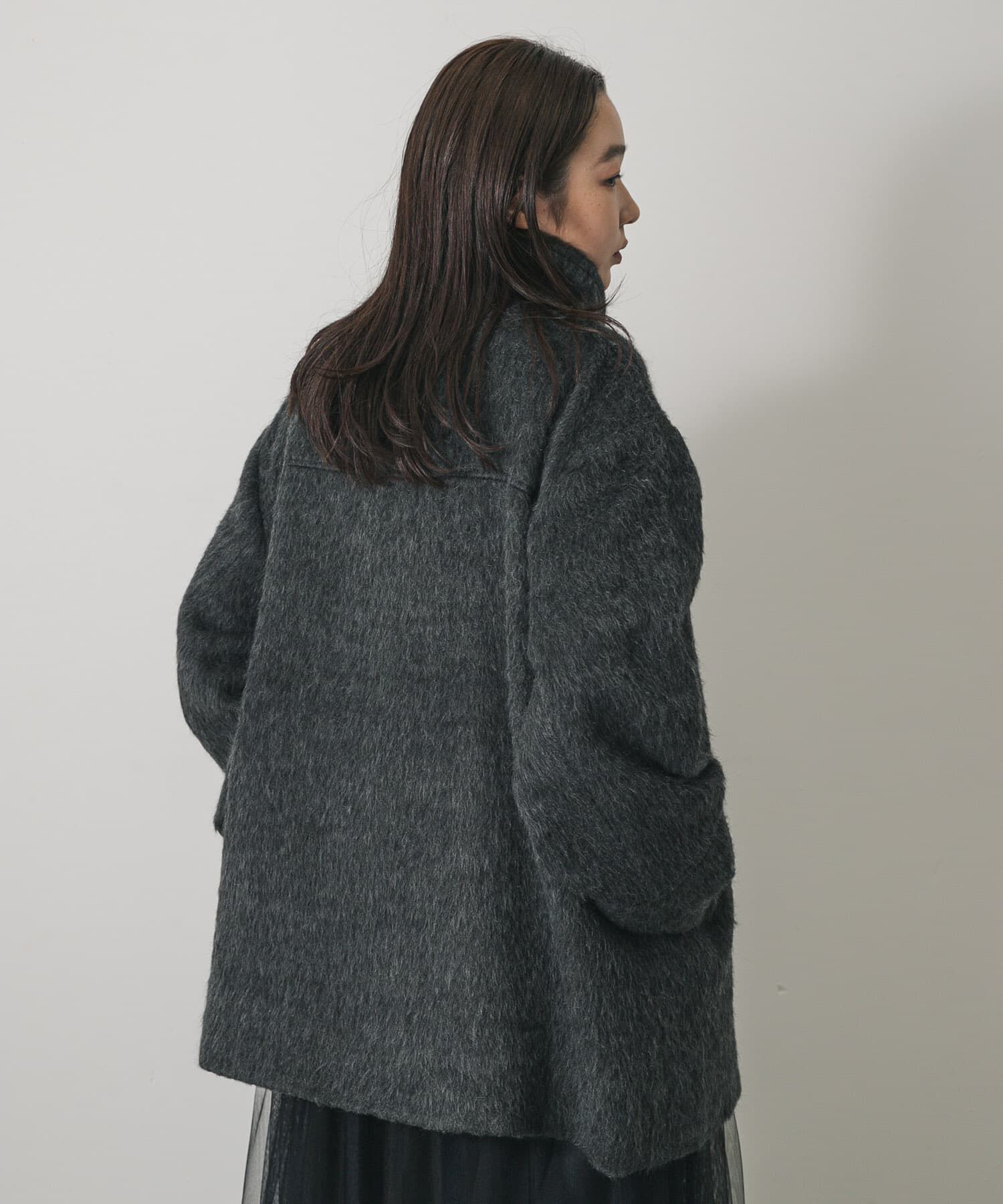 SENSE OF PLACE by URBAN RESEARCH「マルチカラーシャギーコート」|ノーカラーコート|