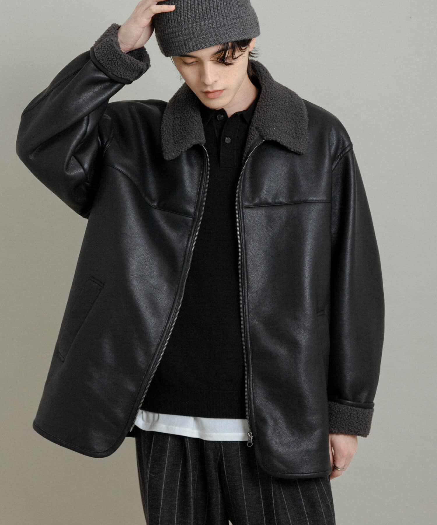 SENSE OF PLACE by URBAN RESEARCH「アソートボアブルゾン」|ブルゾン・スタジャン|