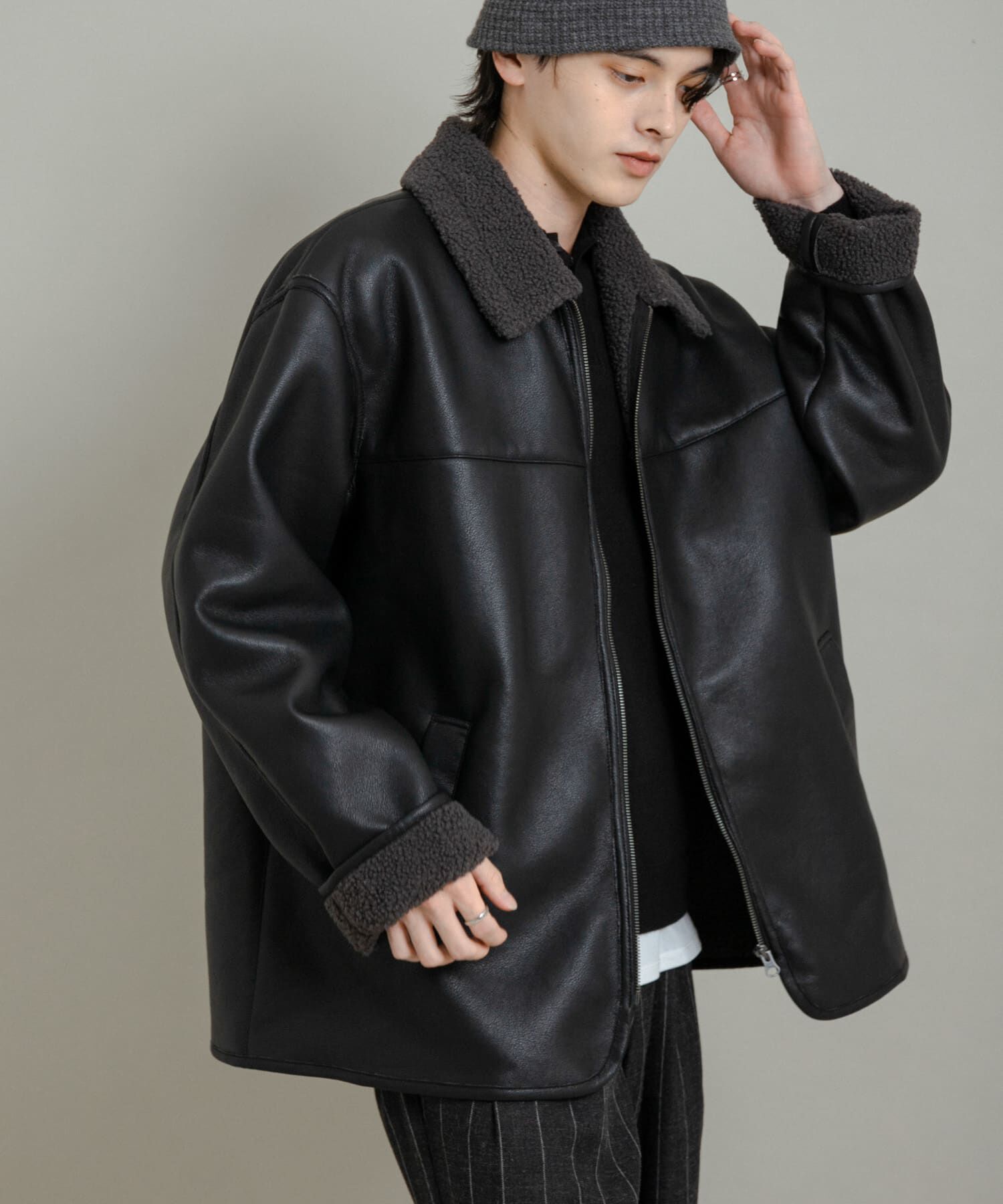 SENSE OF PLACE by URBAN RESEARCH「アソートボアブルゾン」|ブルゾン・スタジャン|