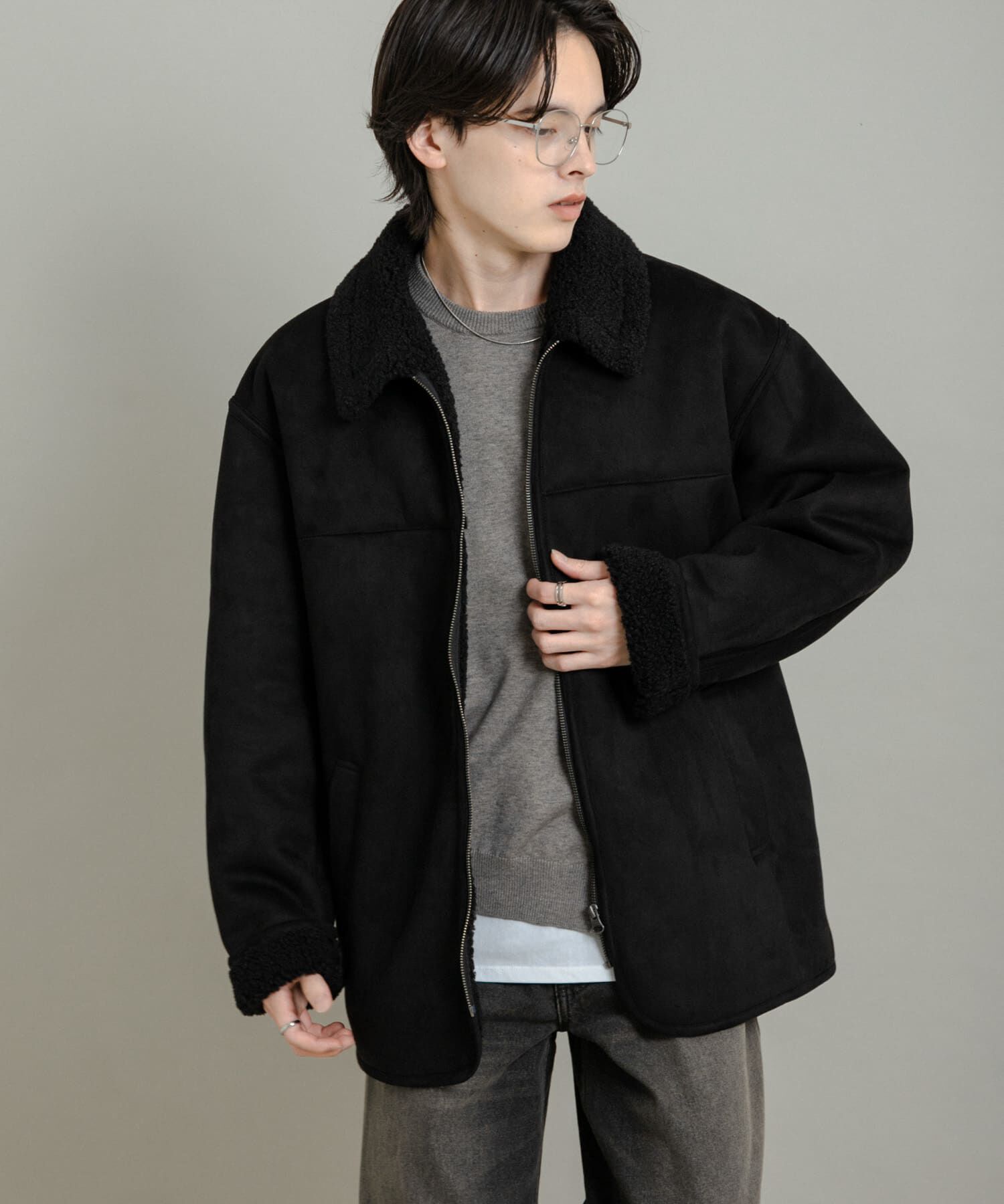 SENSE OF PLACE by URBAN RESEARCH「アソートボアブルゾン」|ブルゾン・スタジャン|