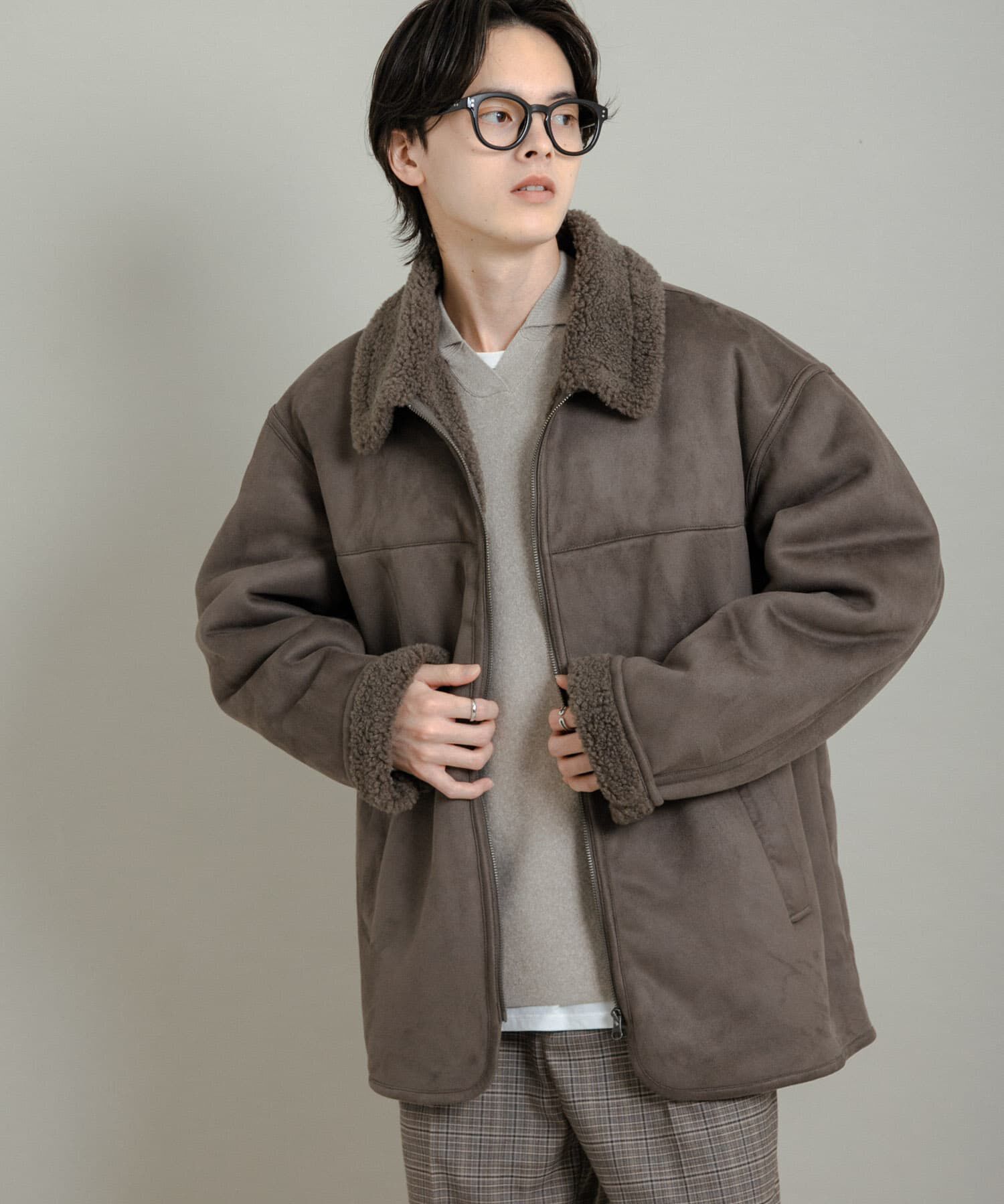 SENSE OF PLACE by URBAN RESEARCH「アソートボアブルゾン」|ブルゾン・スタジャン|