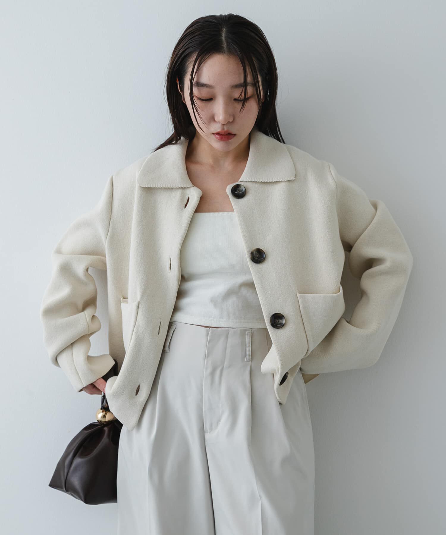 SENSE OF PLACE by URBAN RESEARCH「『洗濯可』ビックボタンニットジャケット」|ニット・セーター|