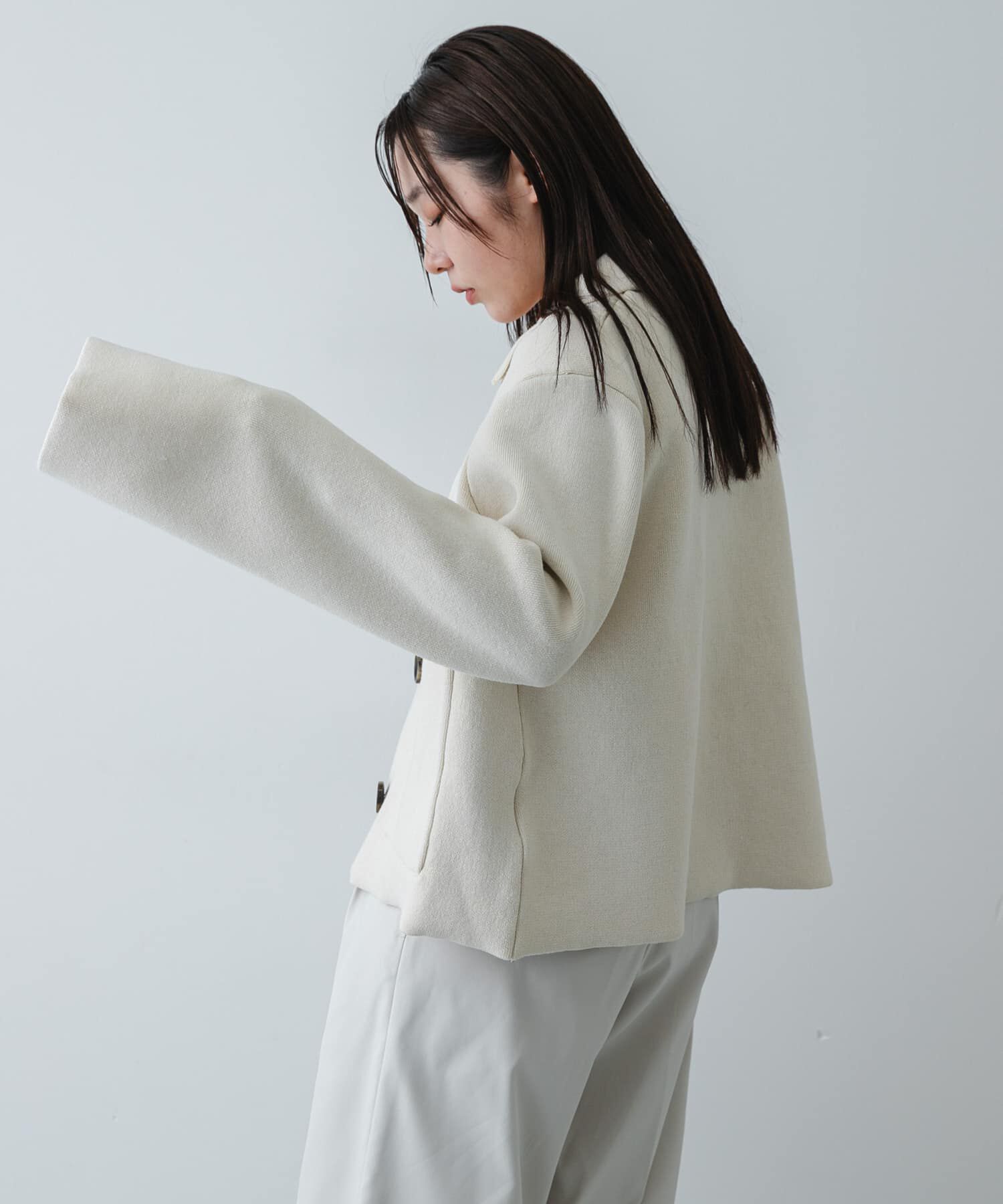 SENSE OF PLACE by URBAN RESEARCH「『洗濯可』ビックボタンニットジャケット」|ニット・セーター|