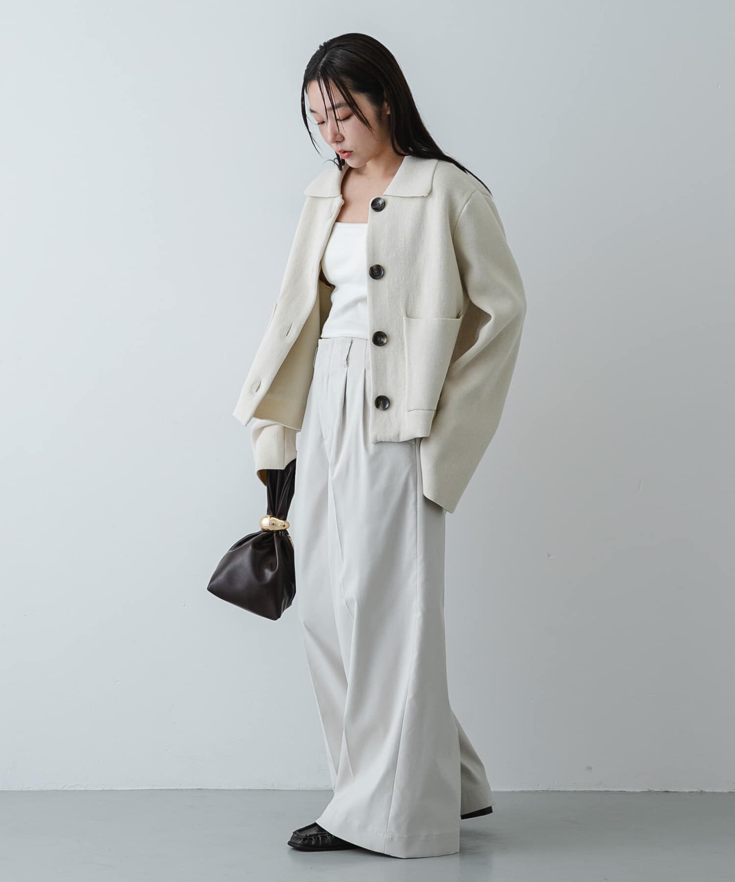 SENSE OF PLACE by URBAN RESEARCH「『洗濯可』ビックボタンニットジャケット」|ニット・セーター|