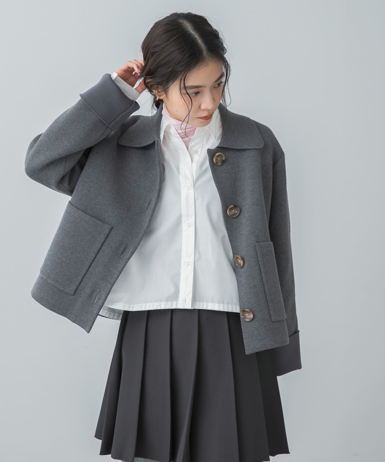 SENSE OF PLACE by URBAN RESEARCH「『洗濯可』ビックボタンニットジャケット」|ニット・セーター|