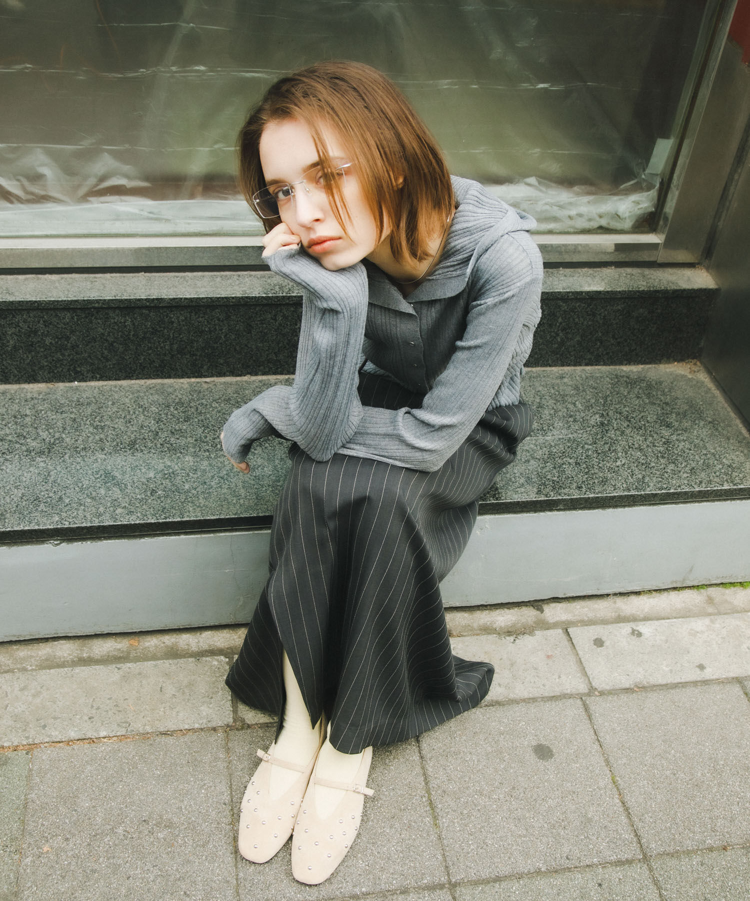 SENSE OF PLACE by URBAN RESEARCH「スタッズフラットシューズ」|パンプス|