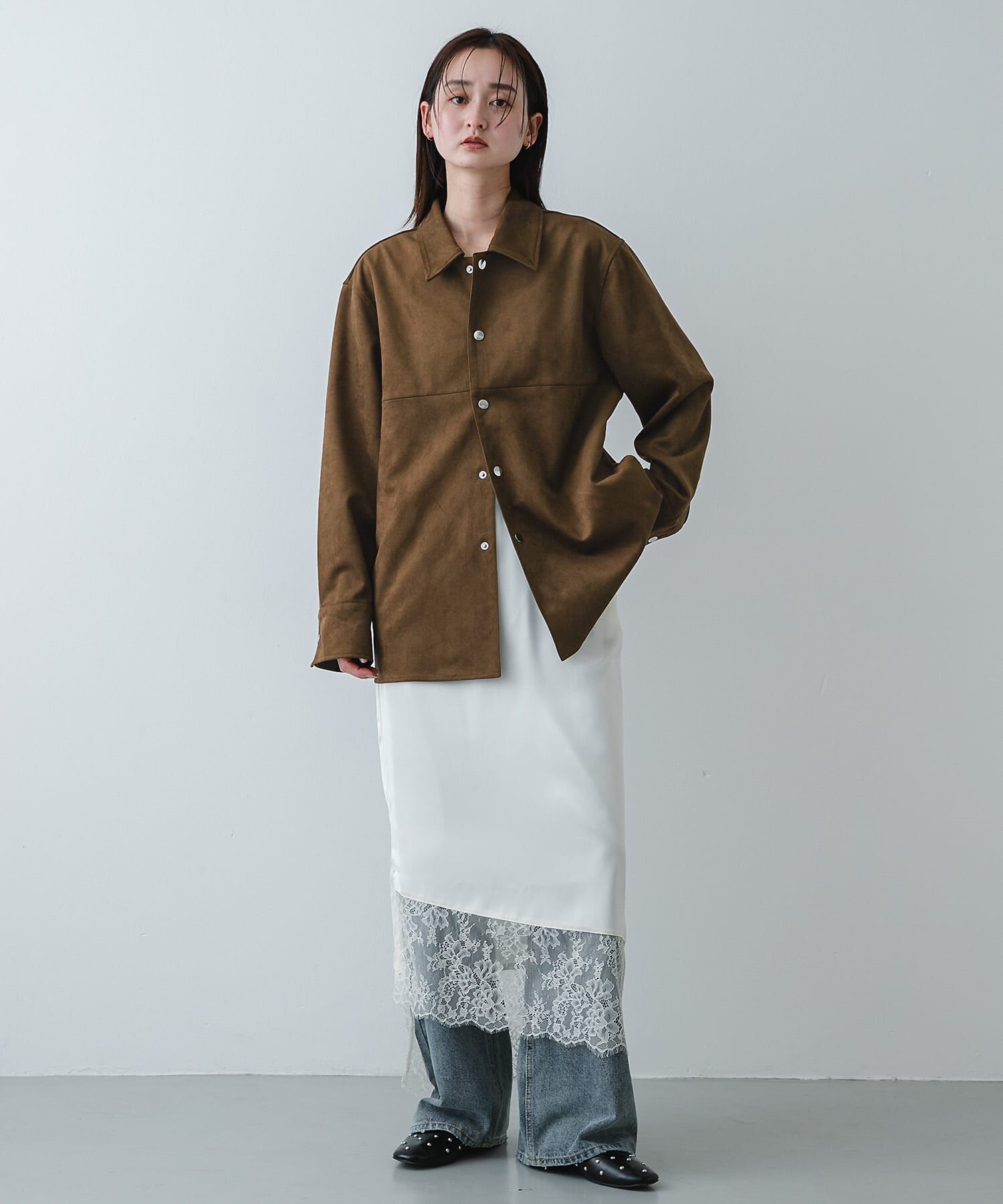 SENSE OF PLACE by URBAN RESEARCH「FSステンカラージャケット」|ノーカラーコート|