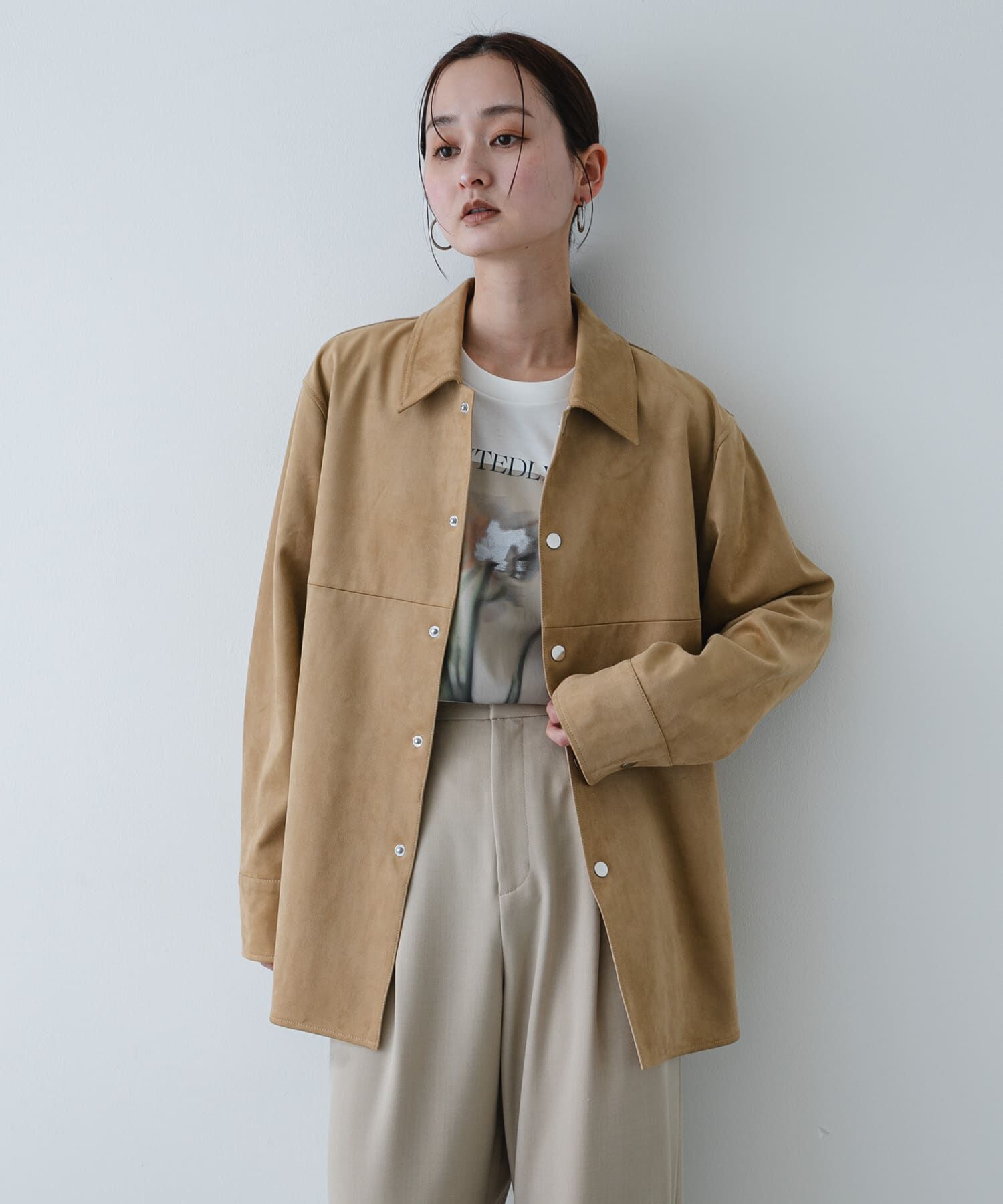 SENSE OF PLACE by URBAN RESEARCH「FSステンカラージャケット」|ノーカラーコート|