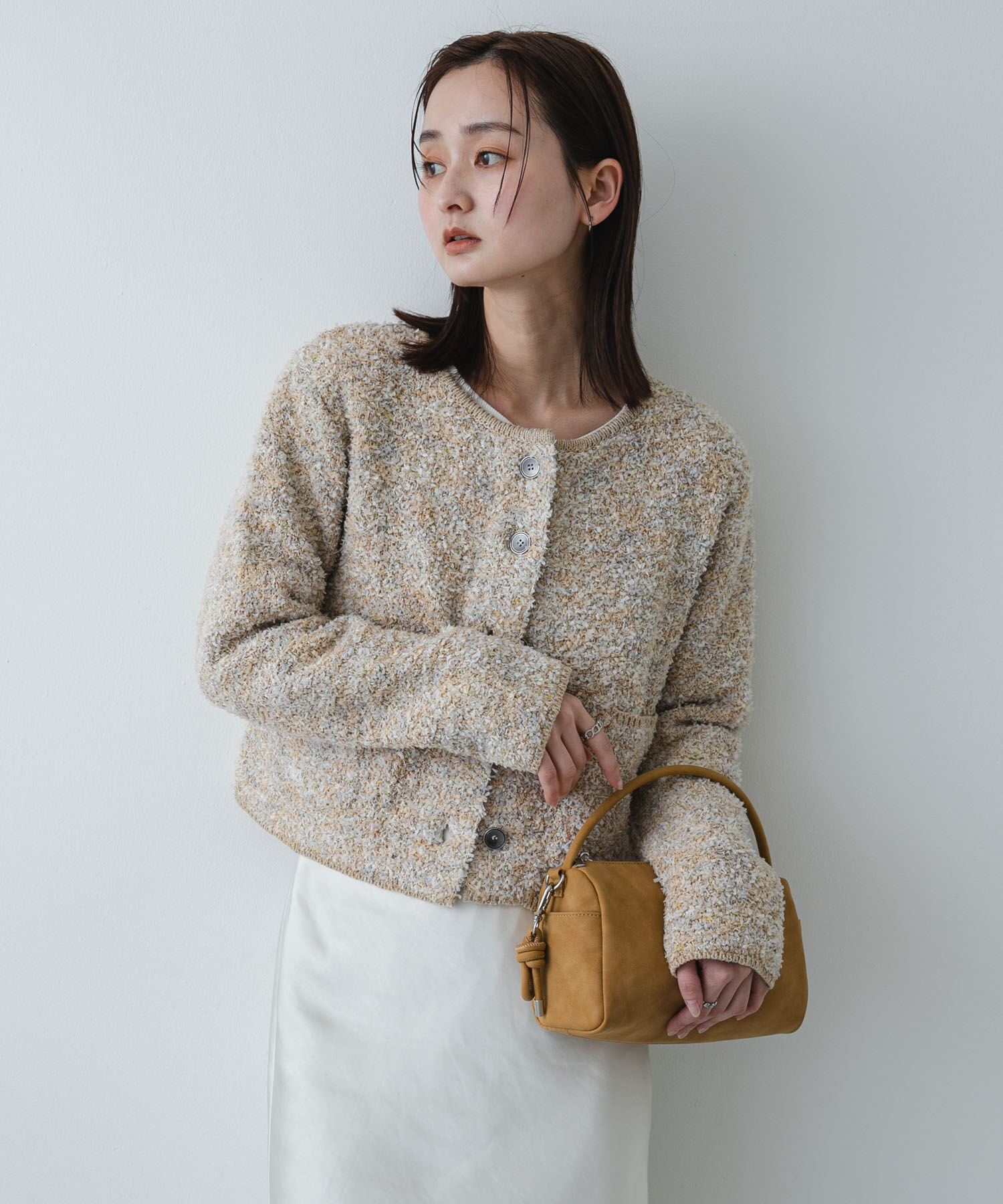 SENSE OF PLACE by URBAN RESEARCH「『洗濯可』ミックスツイードカーディガン」|カーディガン|