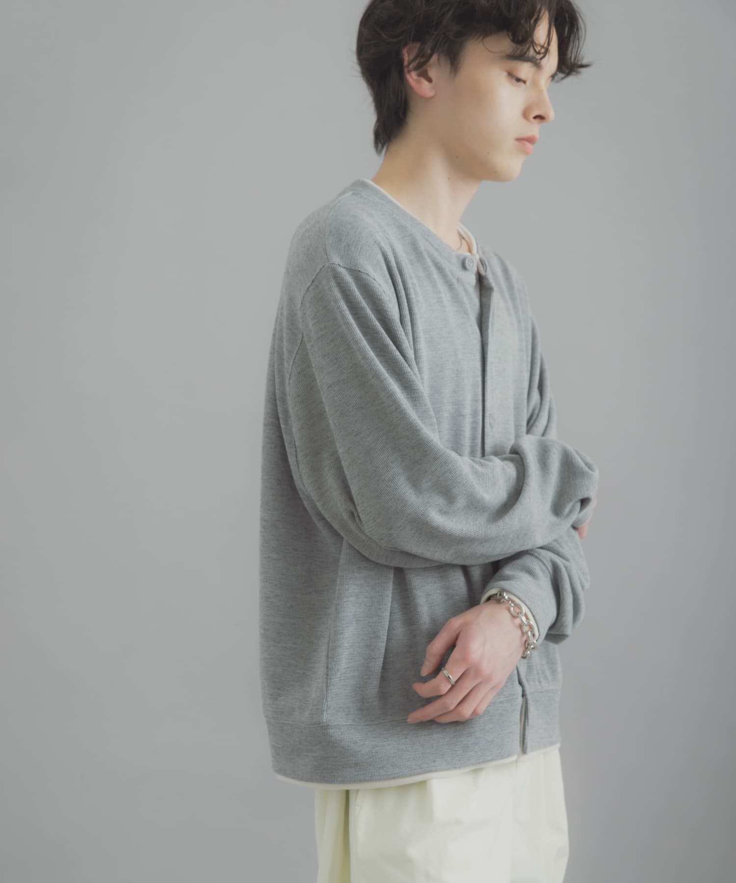 SENSE OF PLACE by URBAN RESEARCH「フェイクレイヤードクルーネックカーディガン」|カーディガン|