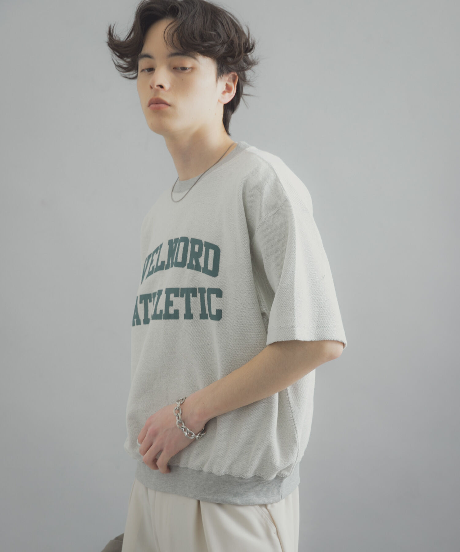 SENSE OF PLACE by URBAN RESEARCH「カレッジスウェットショートスリーブTシャツ」|スウェット・ジャージ|