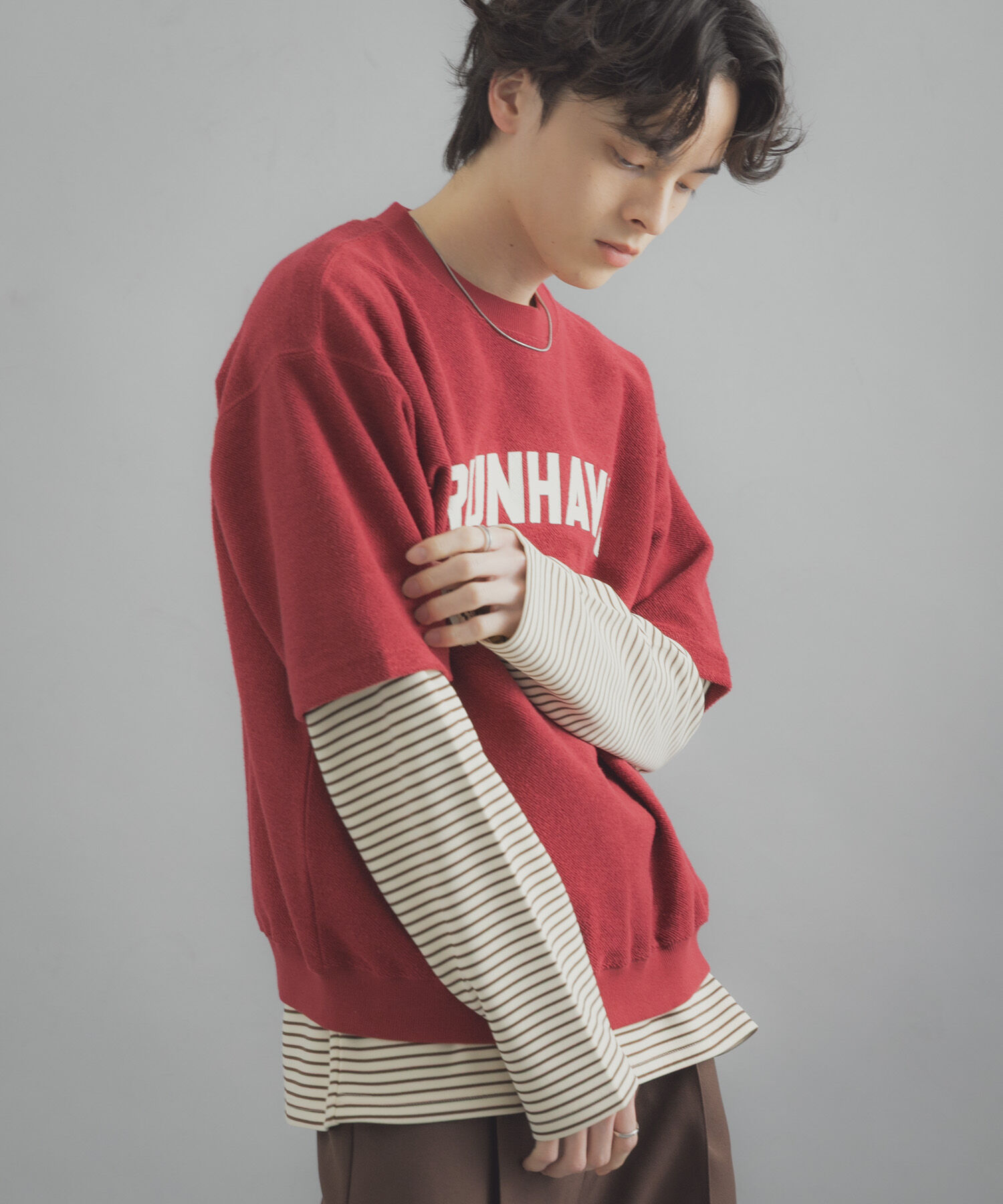 SENSE OF PLACE by URBAN RESEARCH「カレッジスウェットショートスリーブTシャツ」|スウェット・ジャージ|