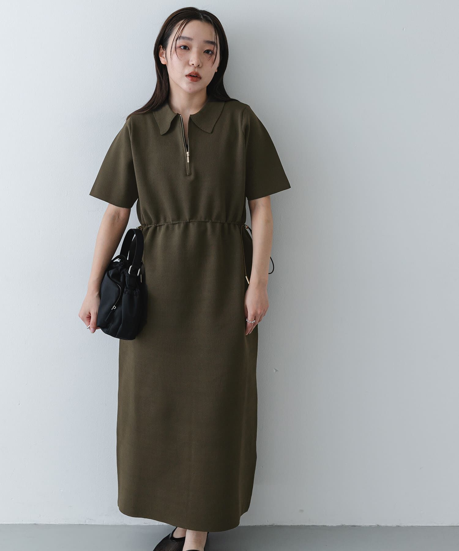 SENSE OF PLACE by URBAN RESEARCH「『洗濯可』フォルムニットワンピース」|ワンピース|ブラウン