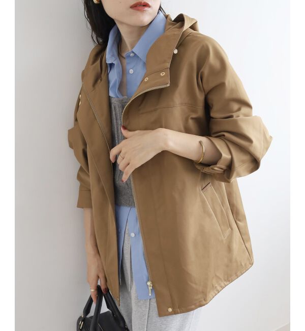 le.coeur blanc「ツイルストレッチフードブルゾン」|ブルゾン・スタジャン|