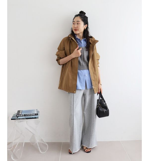 le.coeur blanc「ツイルストレッチフードブルゾン」|ブルゾン・スタジャン|