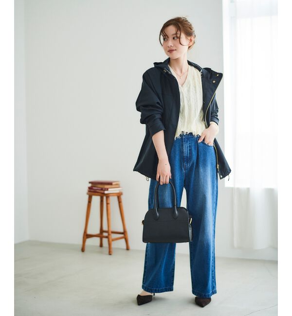 le.coeur blanc「ツイルストレッチフードブルゾン」|ブルゾン・スタジャン|