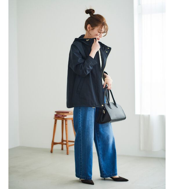 le.coeur blanc「ツイルストレッチフードブルゾン」|ブルゾン・スタジャン|