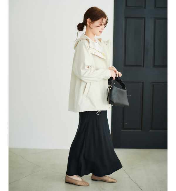 le.coeur blanc「ツイルストレッチフードブルゾン」|ブルゾン・スタジャン|