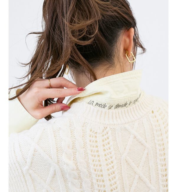  「《WEB限定アイテム》ケーブル柄ニットベスト」|ベスト・ジレ|