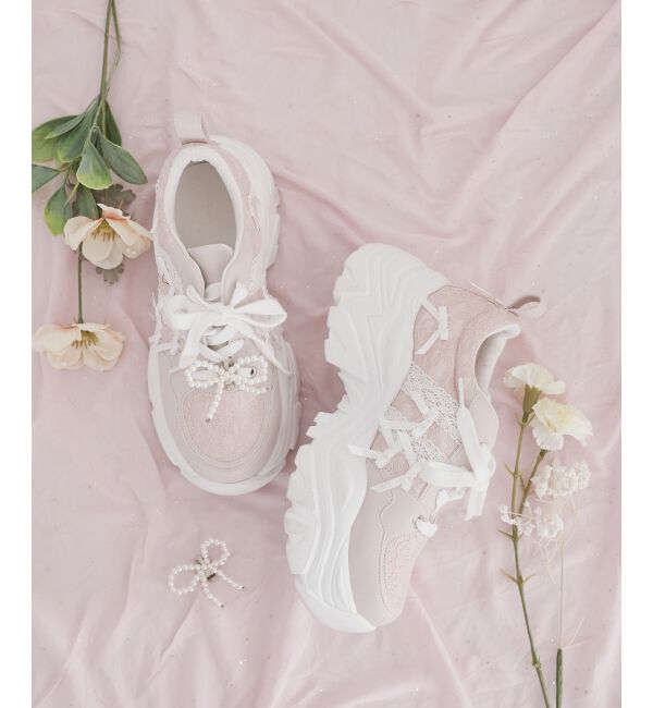 MAJESTICLEGON「2WAYデコリボンスニーカー」|スニーカー|ピンク柄